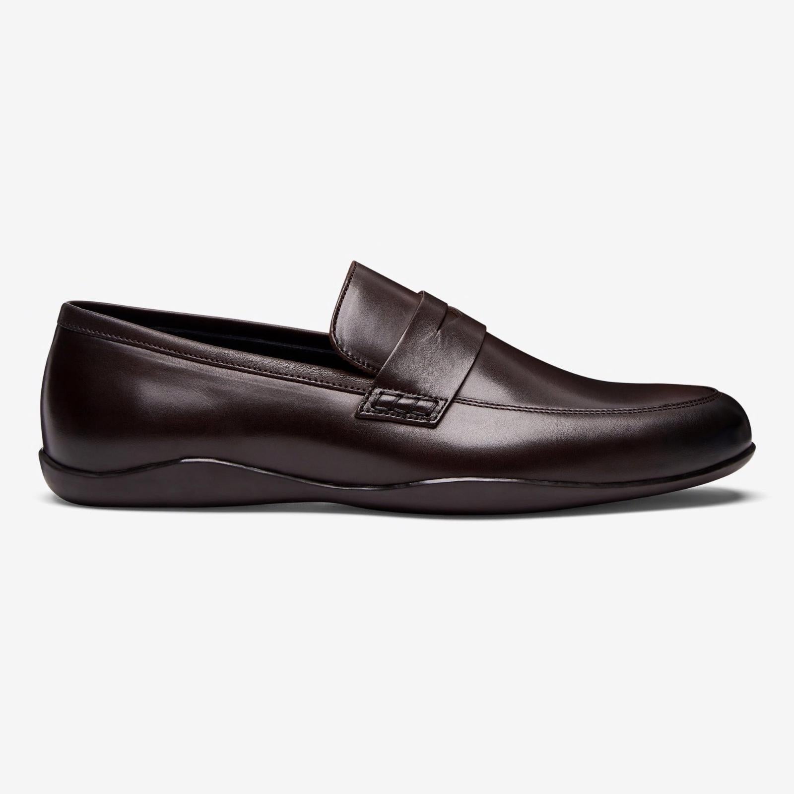 Harrys Of London Downing 2 F Satin Calf Shoe Dark Brown