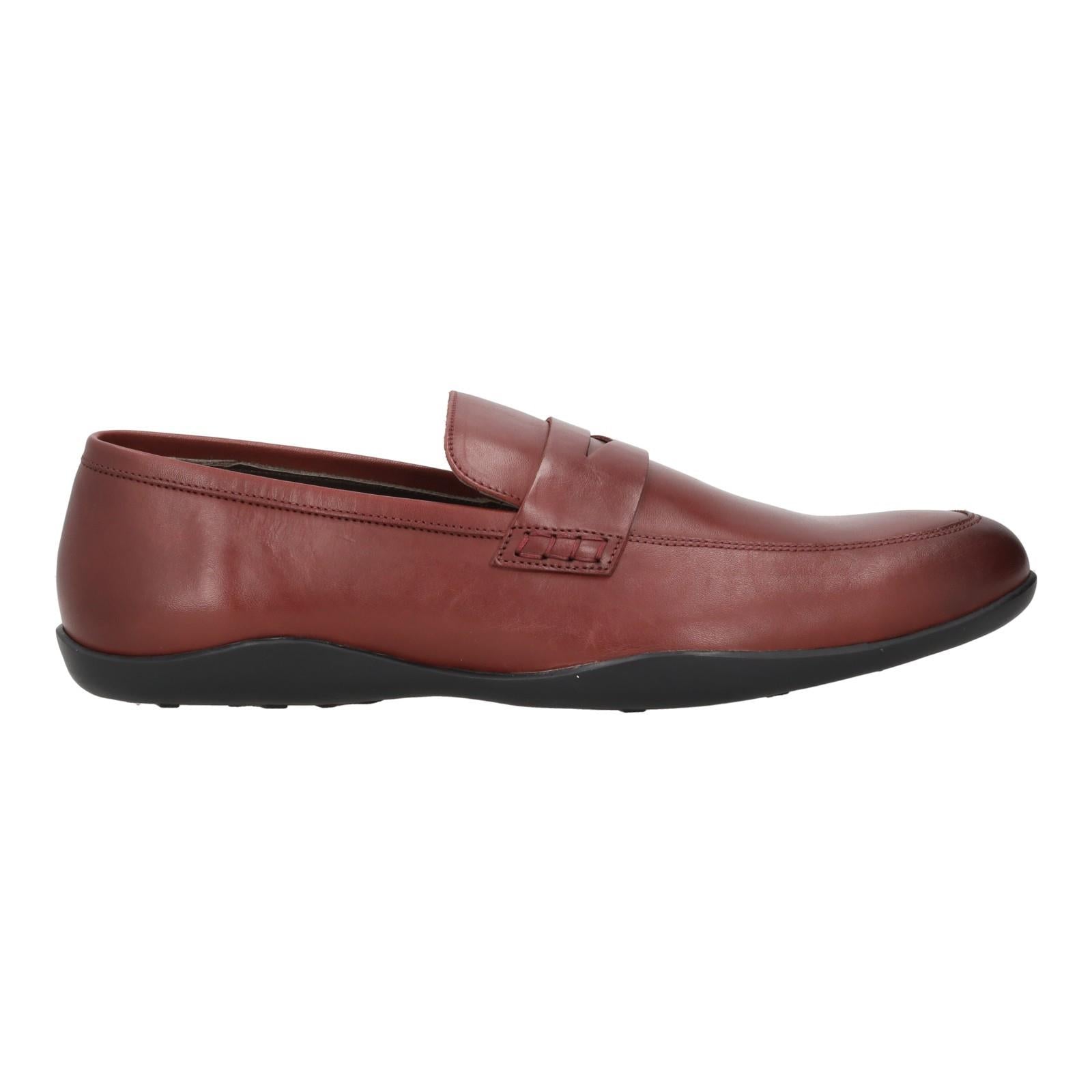 Harrys Of London Downing 3D F Satin Leather Loafer Burgundy-MALFORD OF LONDON SAVILE ROW MENSWEAR OUTLET