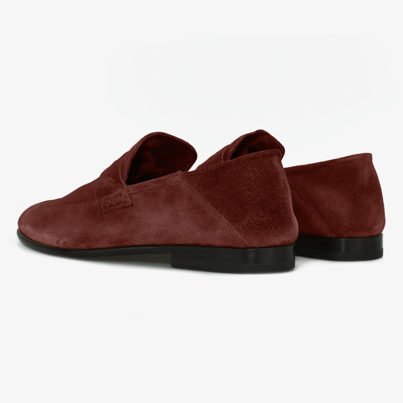 Harrys Of London Edward F Suede Shoe Burgundy-MALFORD OF LONDON SAVILE ROW MENSWEAR OUTLET