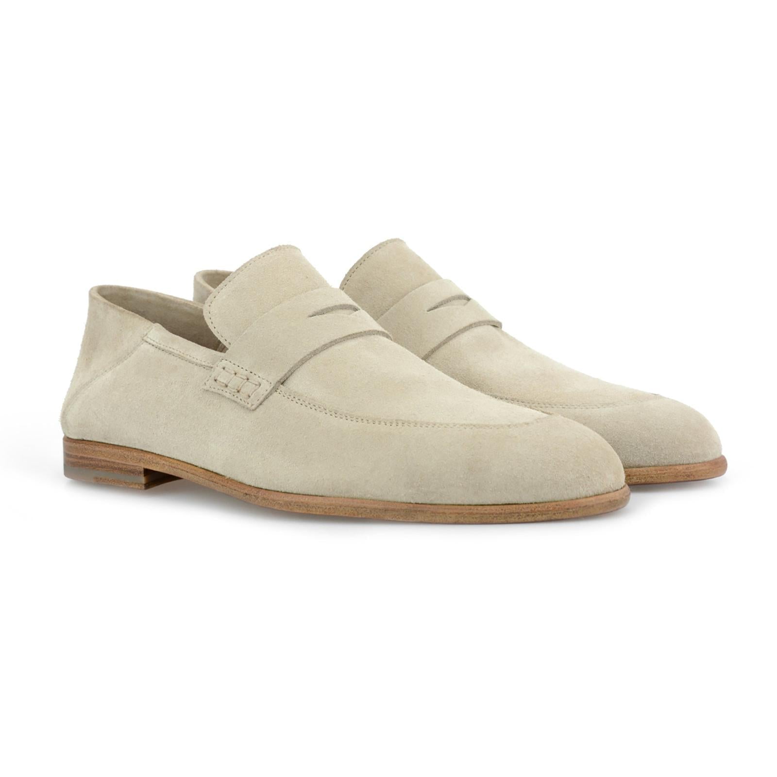 Harrys Of London Edward F Suede Shoe Greige-MALFORD OF LONDON SAVILE ROW MENSWEAR OUTLET