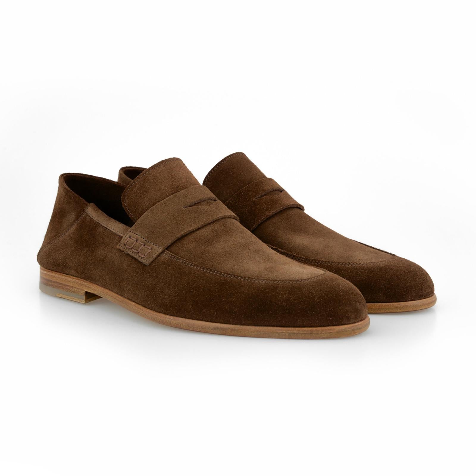 Harrys Of London Edward F Suede shoe Chestnut-MALFORD OF LONDON SAVILE ROW MENSWEAR OUTLET