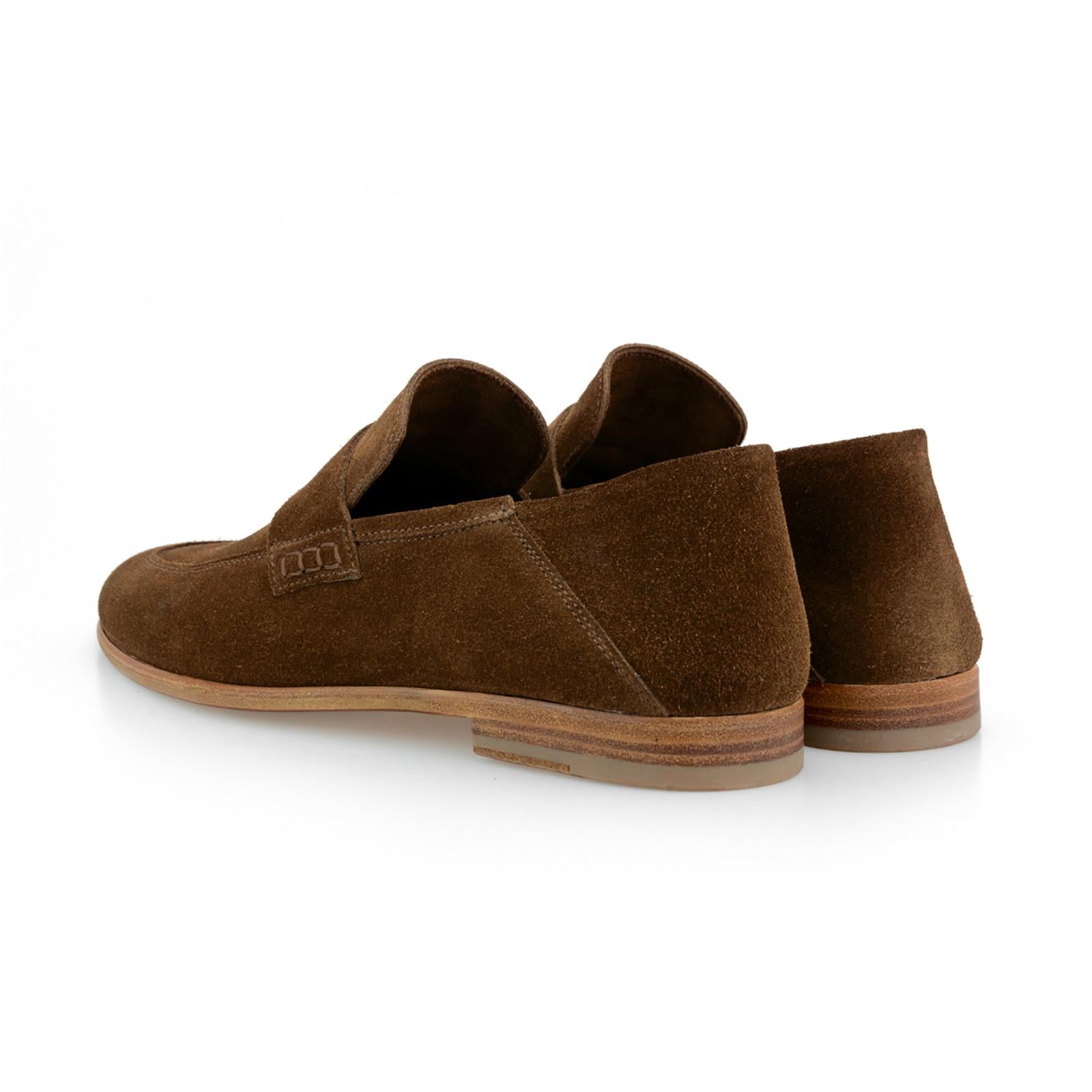 Harrys Of London Edward F Suede shoe Chestnut-MALFORD OF LONDON SAVILE ROW MENSWEAR OUTLET