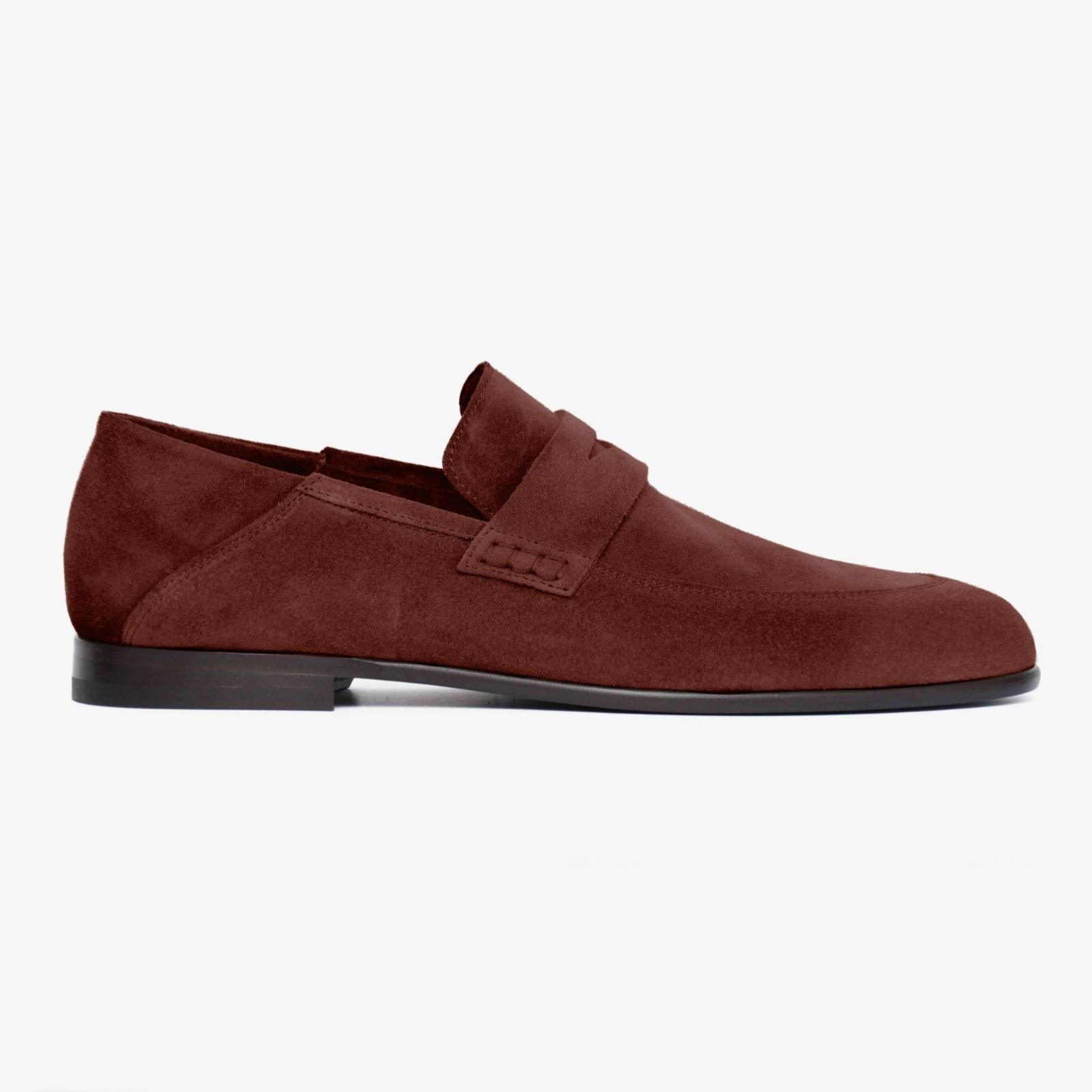 Harrys Of London Edward G Suede Shoe Burgundy-MALFORD OF LONDON SAVILE ROW MENSWEAR OUTLET