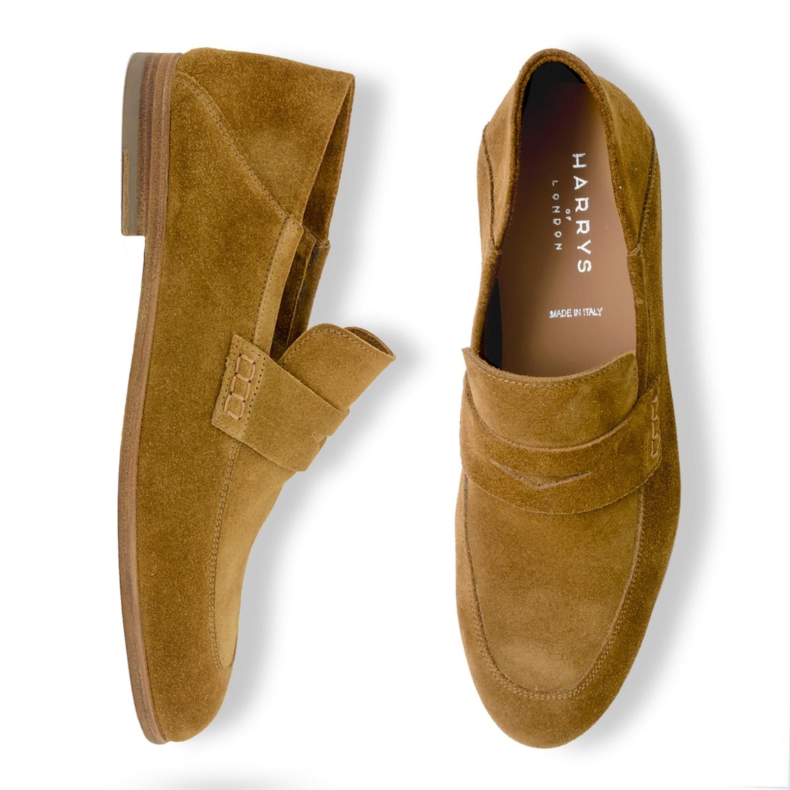 Harrys Of London Edward G Suede Shoe Corn-MALFORD OF LONDON SAVILE ROW MENSWEAR OUTLET