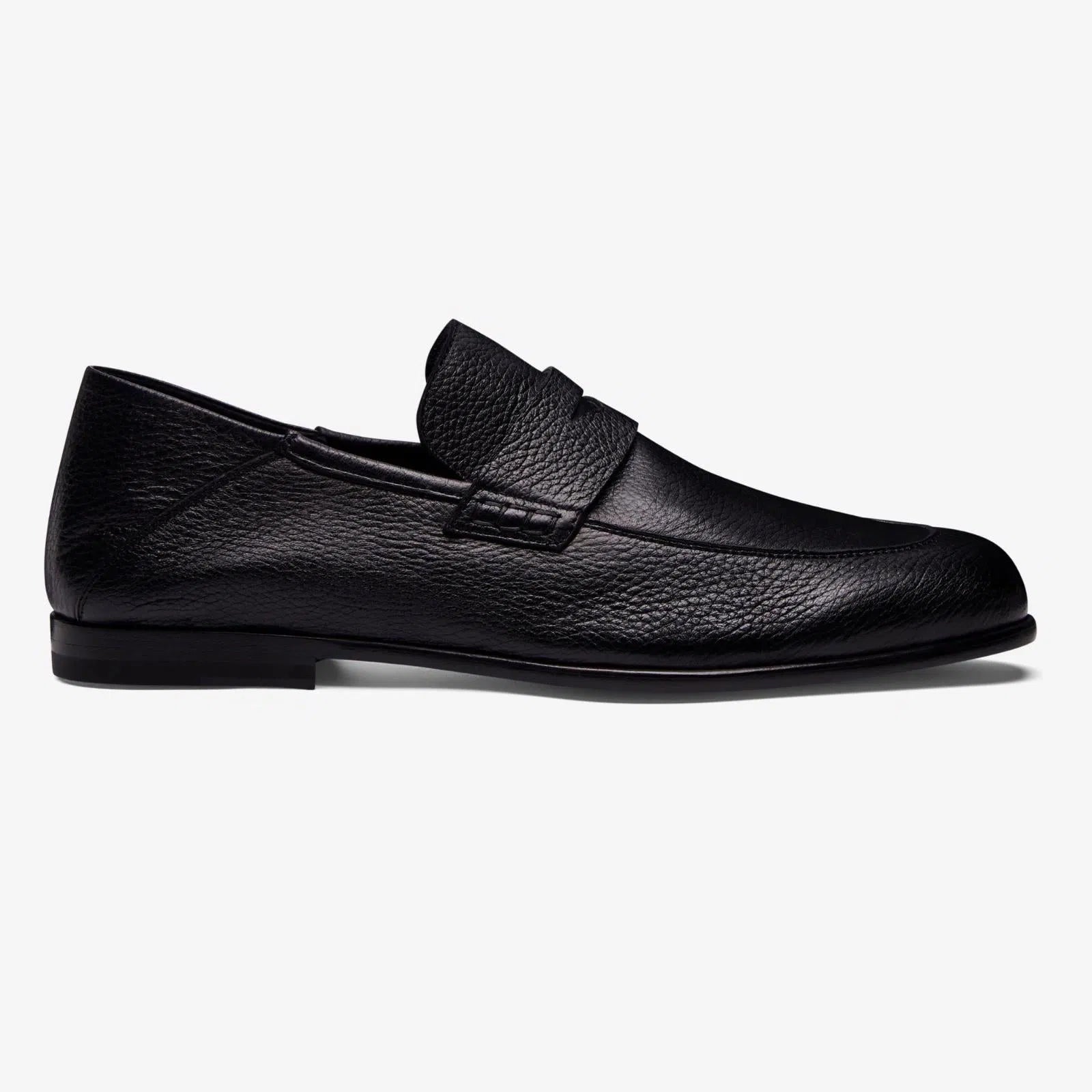 Harrys Of London Edward Soft F Deerskin Shoe Black-MALFORD OF LONDON SAVILE ROW MENSWEAR OUTLET