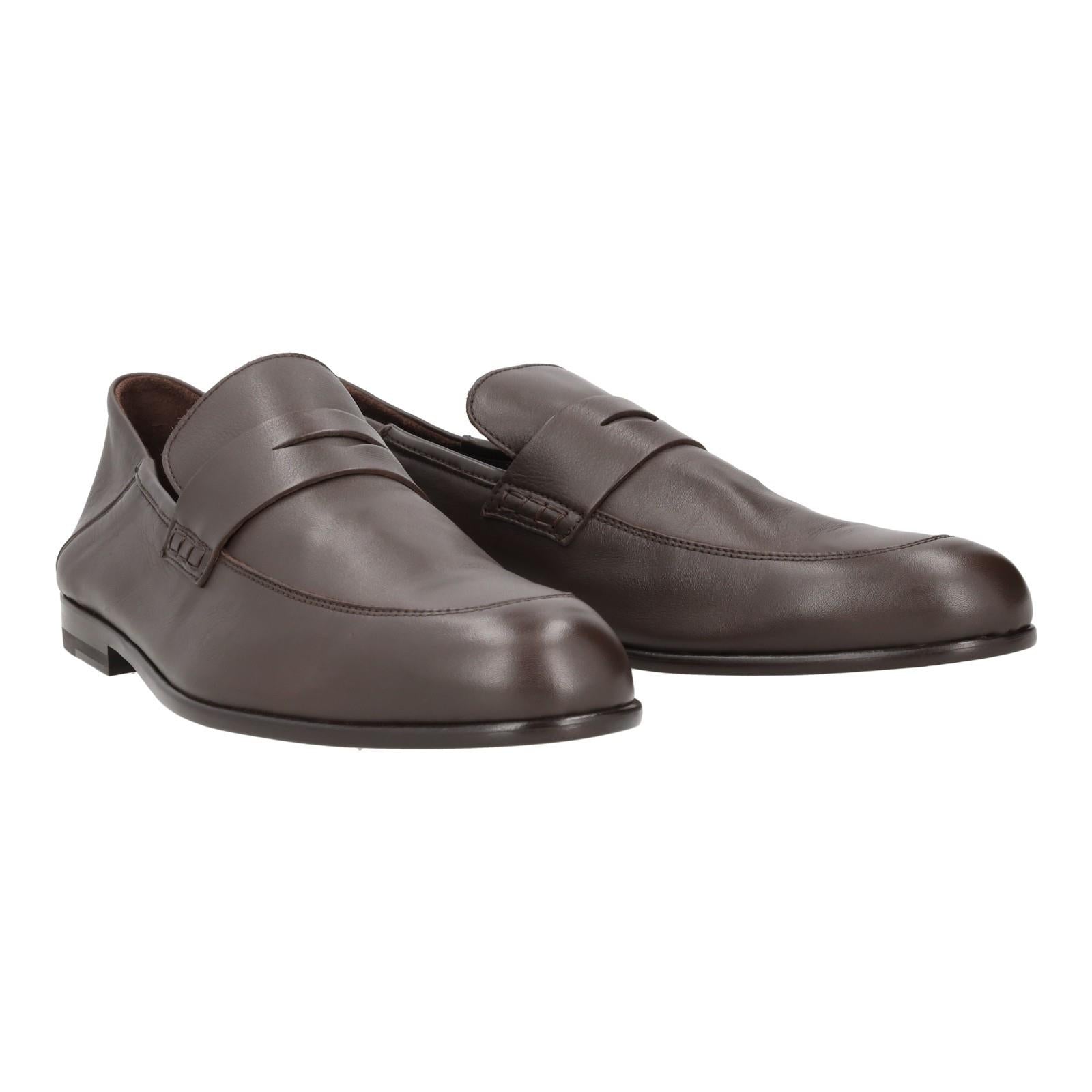 Harrys Of London Edward Soft F Leather Loafer Dark Brown-MALFORD OF LONDON SAVILE ROW MENSWEAR OUTLET