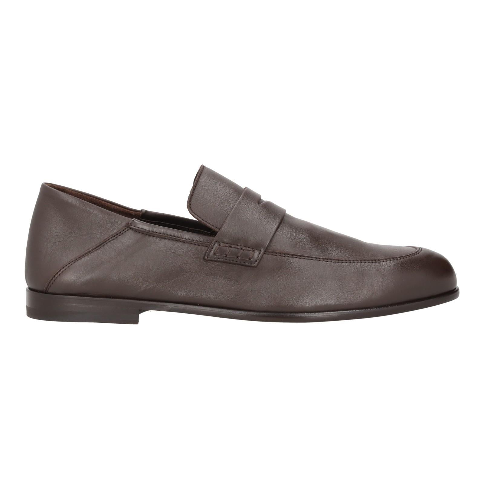 Harrys Of London Edward Soft F Leather Loafer Dark Brown-MALFORD OF LONDON SAVILE ROW MENSWEAR OUTLET