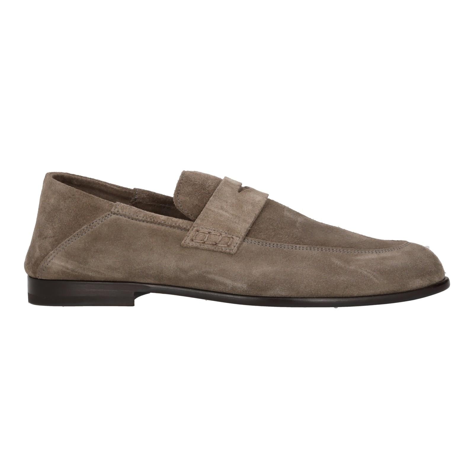 Harrys Of London Edward Soft F Suede Penny Loafer Taupe-MALFORD OF LONDON SAVILE ROW MENSWEAR OUTLET