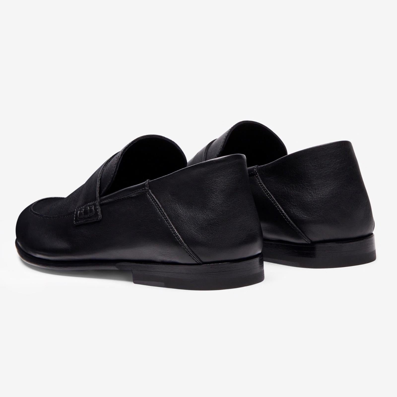 Harrys Of London Edward Soft F Supple Calf Shoe Black-MALFORD OF LONDON SAVILE ROW MENSWEAR OUTLET