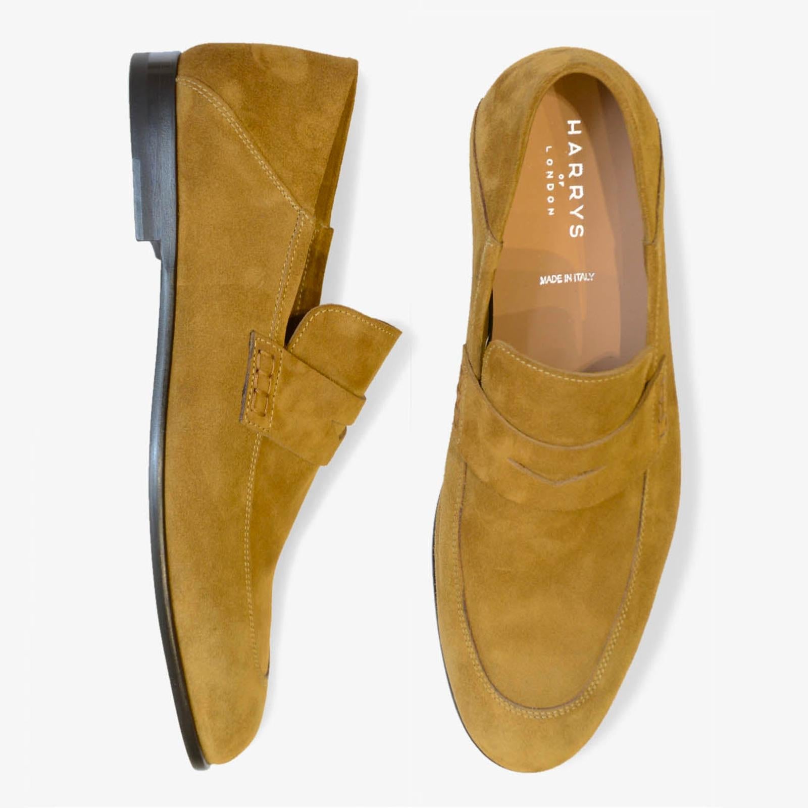 Harrys Of London Edward Soft G Suede Shoe Couro-MALFORD OF LONDON SAVILE ROW MENSWEAR OUTLET