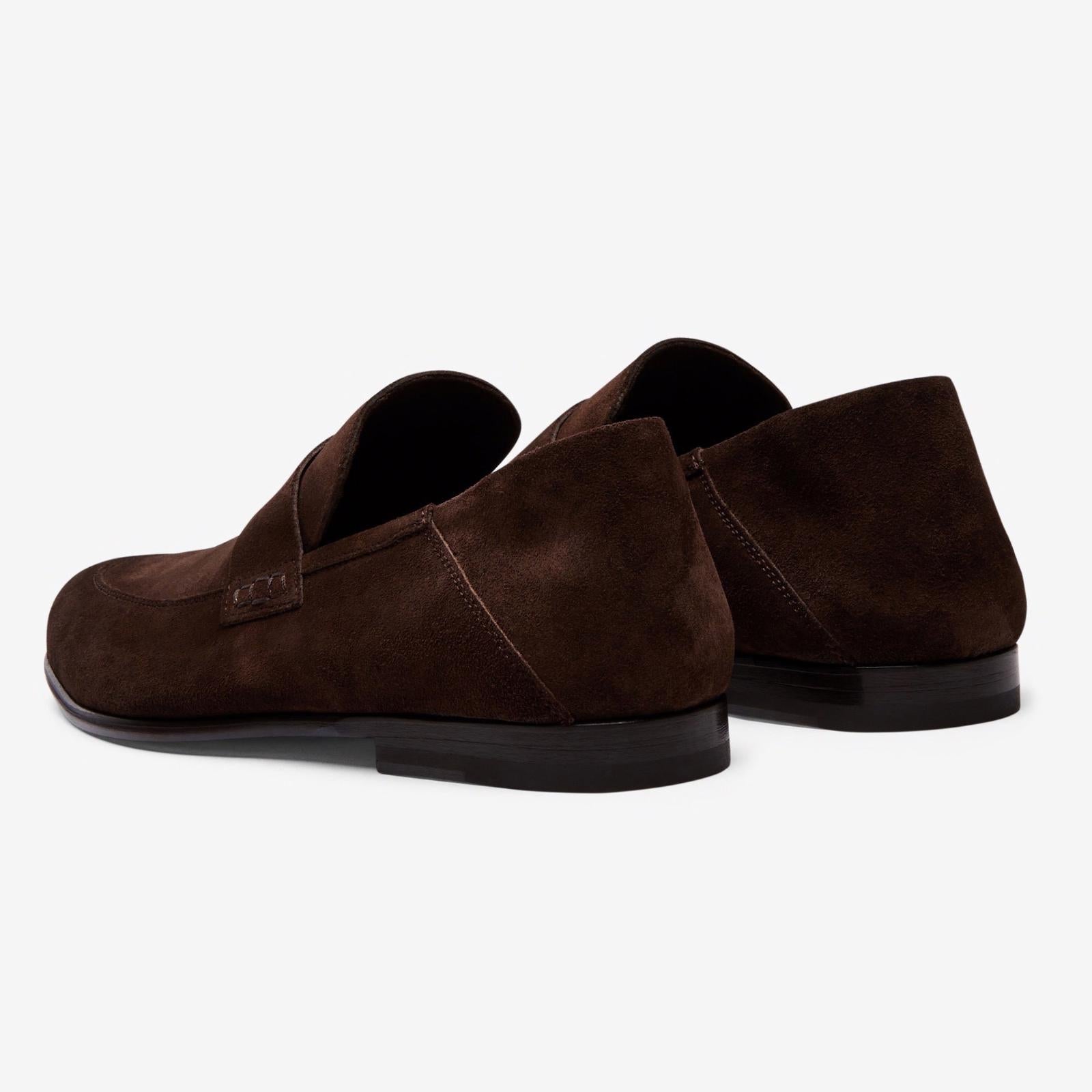 Harrys Of London Edward Soft G Suede Shoe Ebony