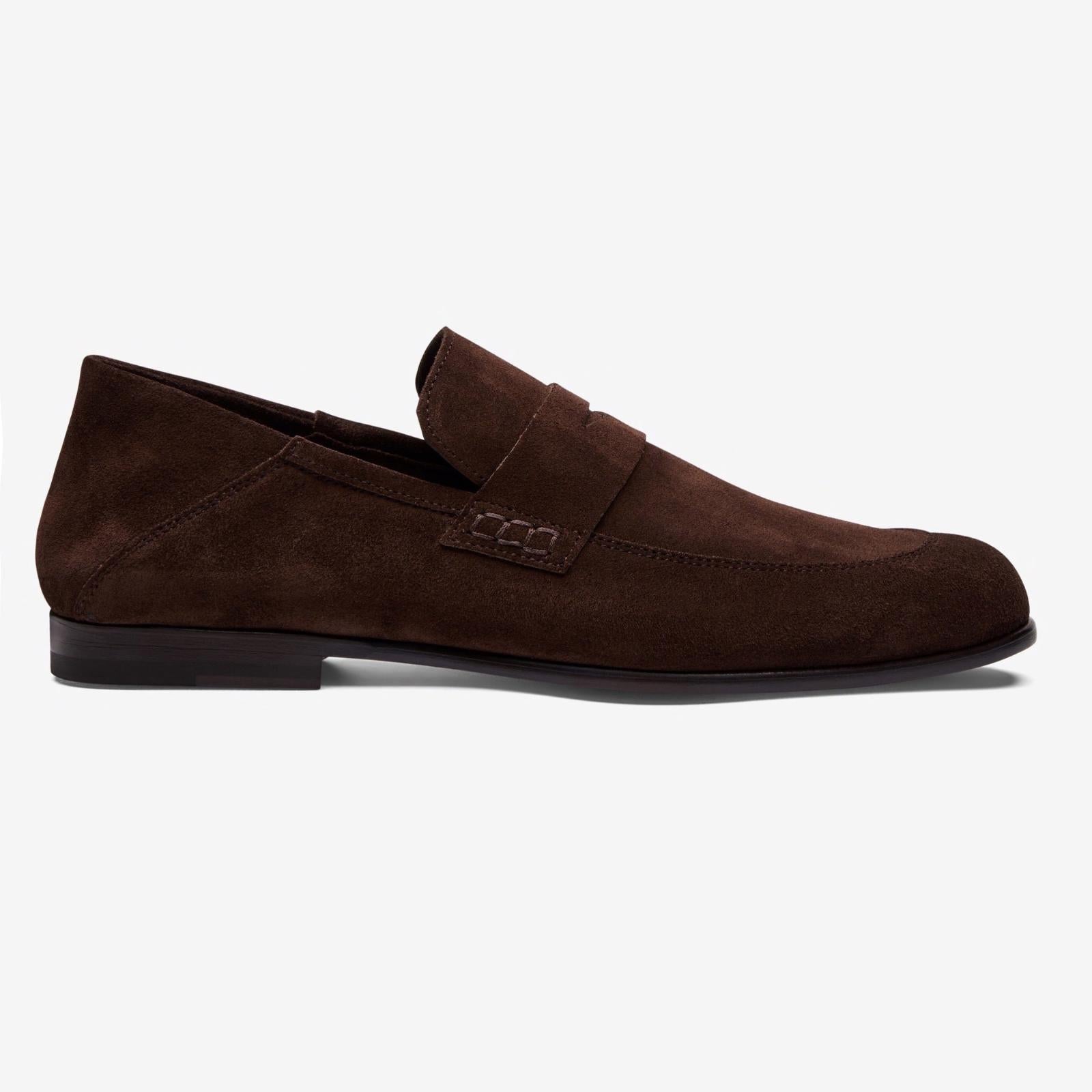 Harrys Of London Edward Soft G Suede Shoe Ebony