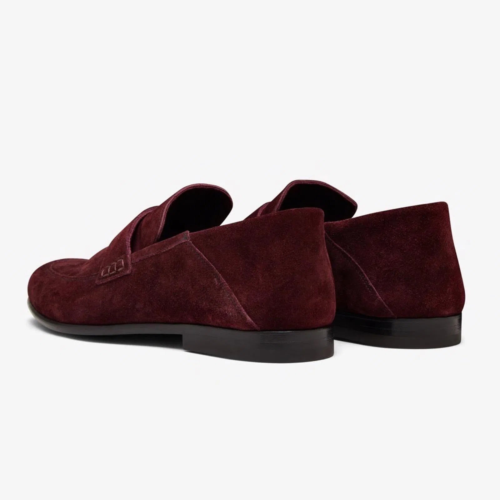 Harrys Of London Edward Soft G Suede Shoe Mahogany-MALFORD OF LONDON SAVILE ROW MENSWEAR OUTLET