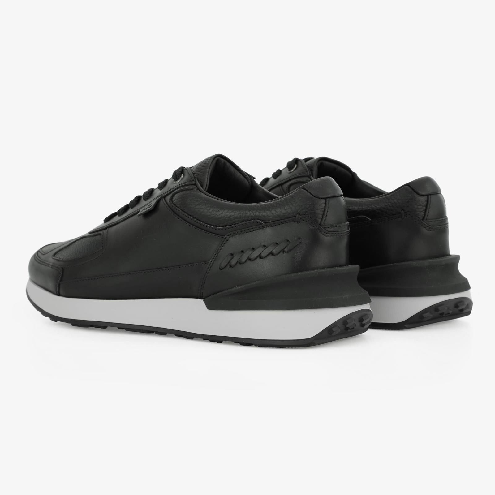 Harrys Of London Ethan Soft Calf/Deerskin Shoe Black