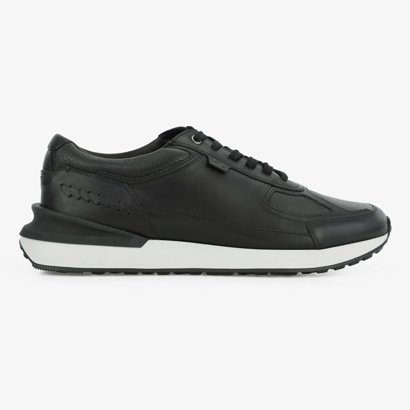 Harrys Of London Ethan Soft Calf/Deerskin Shoe Black