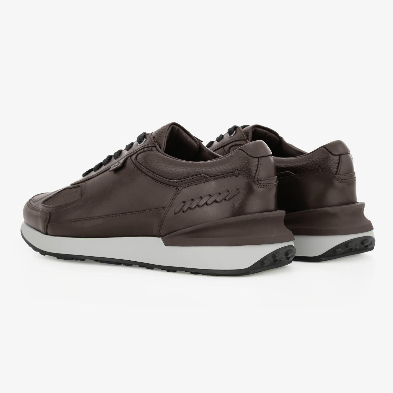 Harrys Of London Ethan Soft Calf/Deerskin Shoe Dark Brown