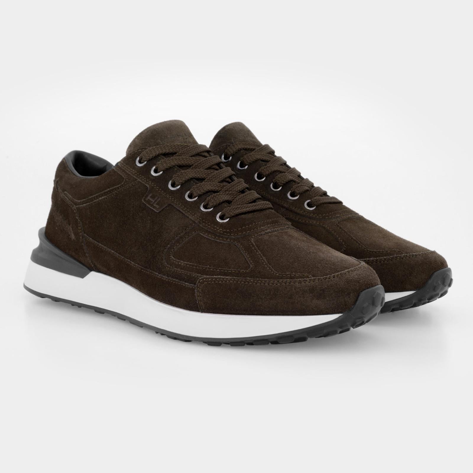 Harrys Of London Ethan Suede Shoe Dark Brown