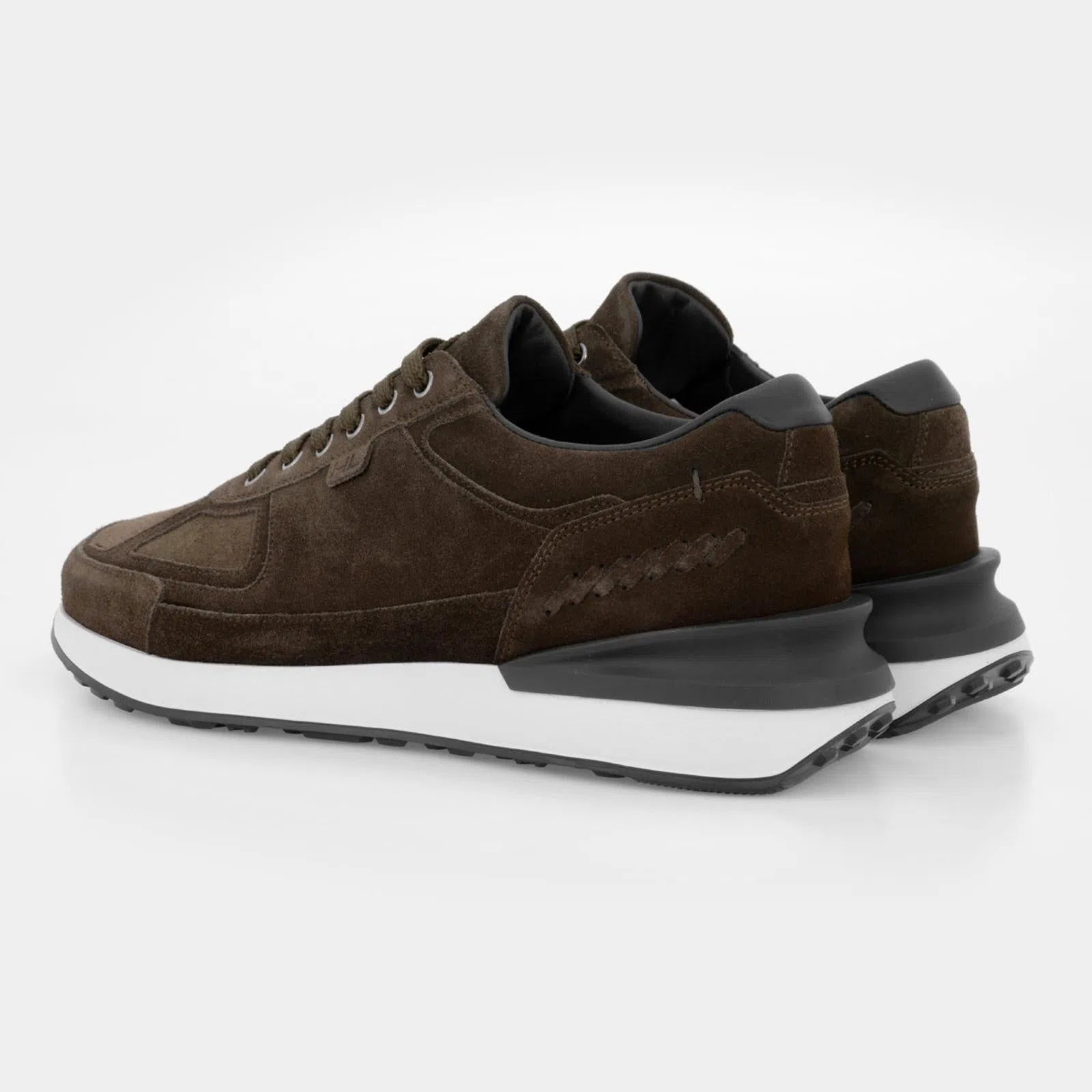 Harrys Of London Ethan Suede Shoe Dark Brown-MALFORD OF LONDON SAVILE ROW MENSWEAR OUTLET