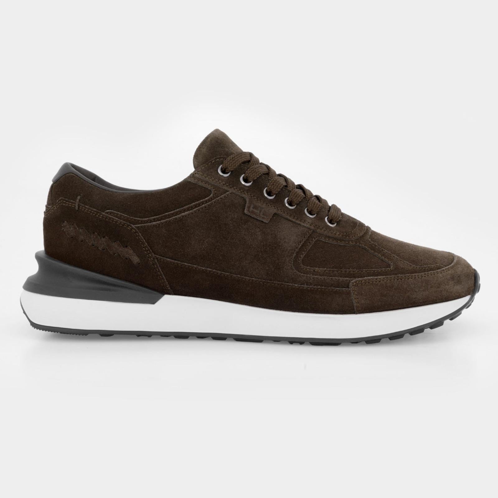 Harrys Of London Ethan Suede Shoe Dark Brown