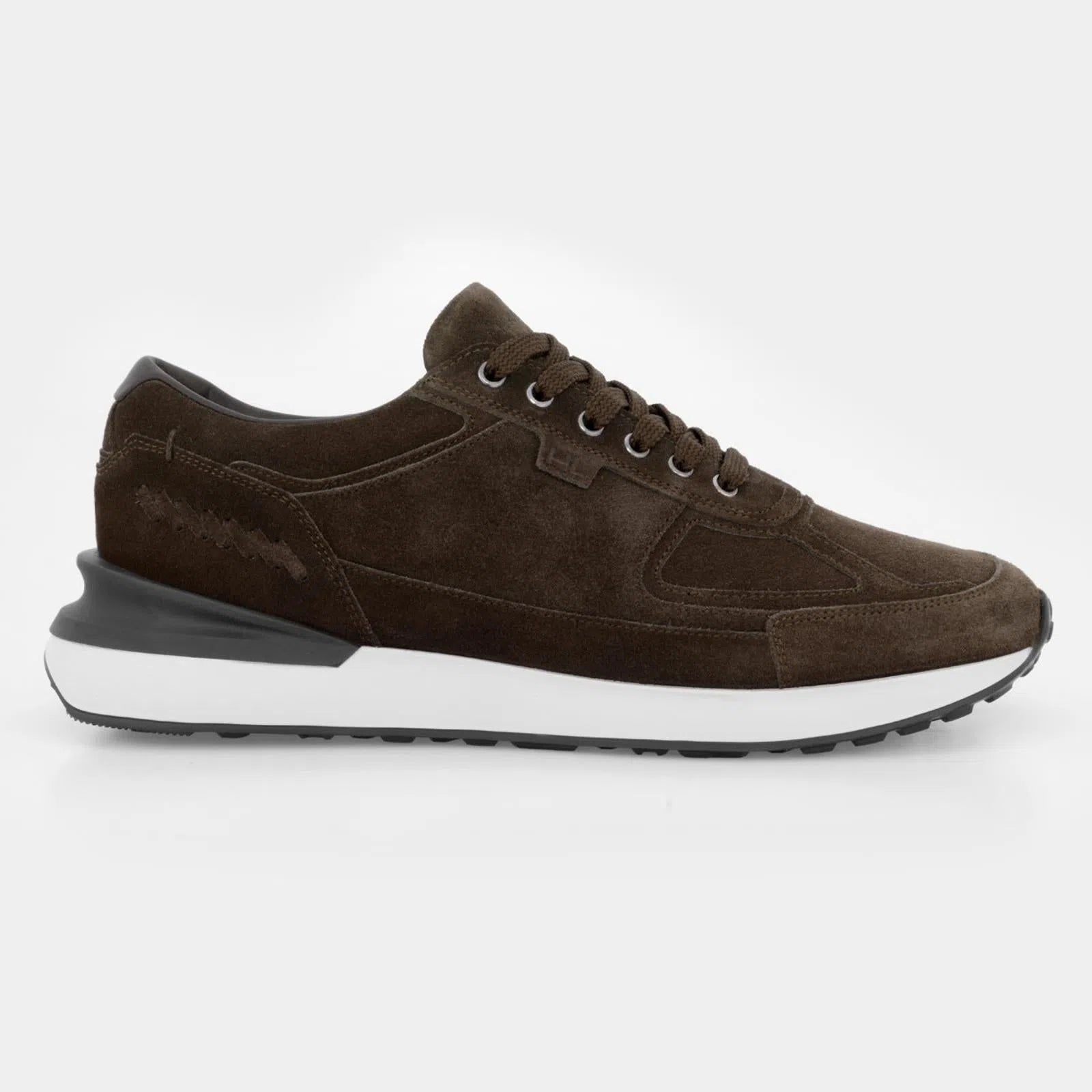 Harrys Of London Ethan Suede Shoe Dark Brown-MALFORD OF LONDON SAVILE ROW MENSWEAR OUTLET