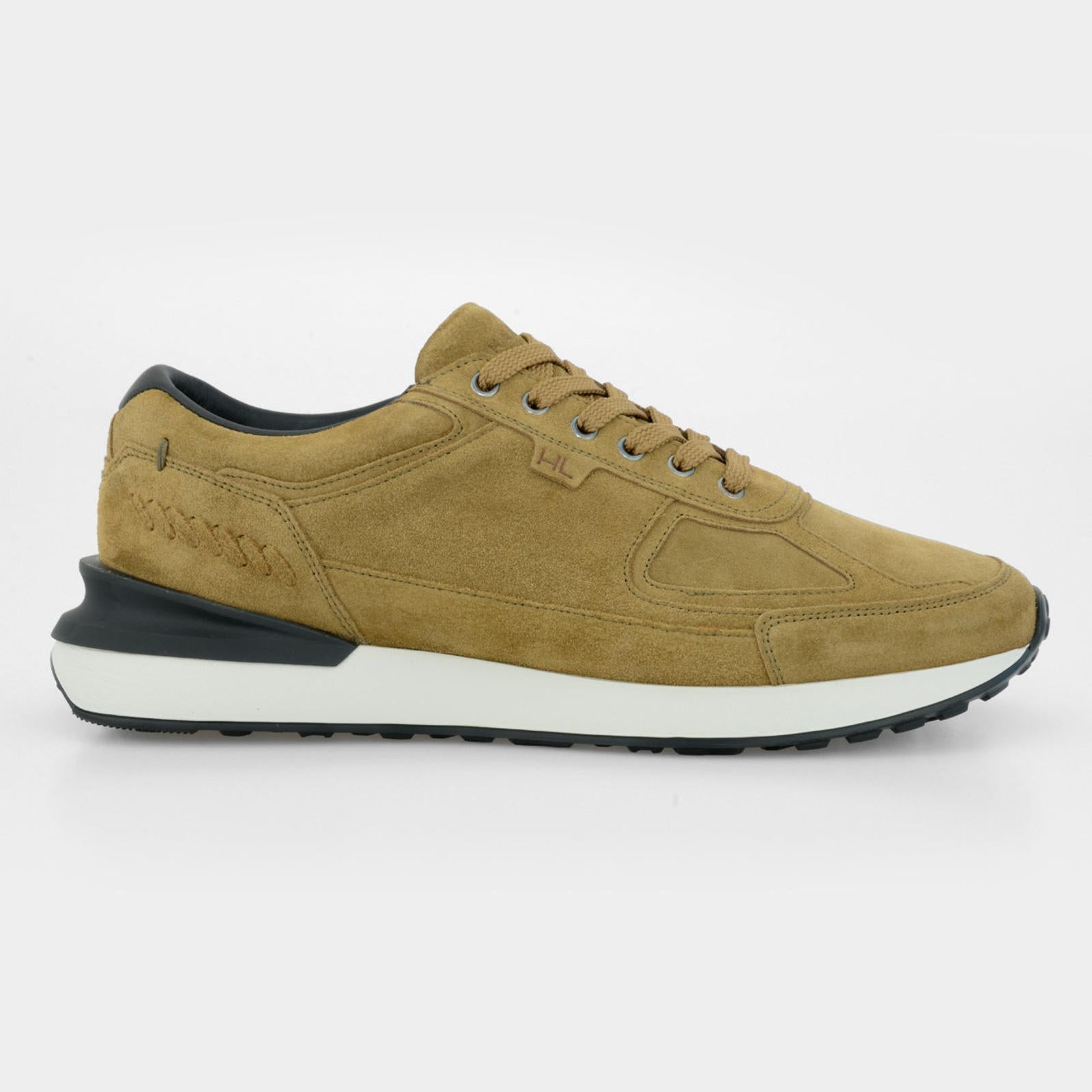 Harrys Of London Ethan Suede Trainer Khaki Brown-MALFORD OF LONDON SAVILE ROW MENSWEAR OUTLET