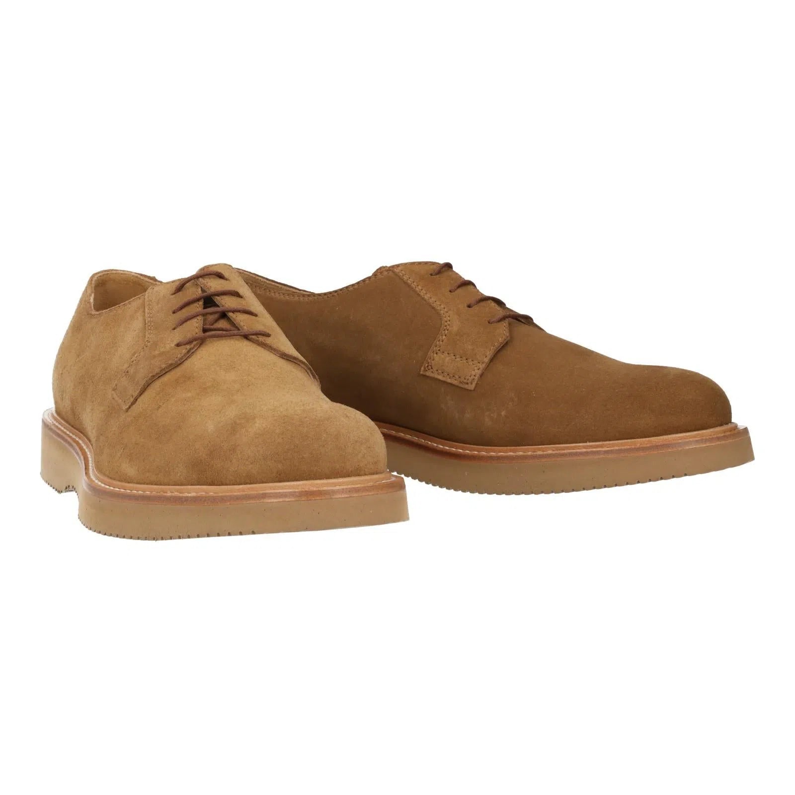 Harrys Of London Evans 2.0 Suede Derby Shoe Light Brown/Caramel-MALFORD OF LONDON SAVILE ROW MENSWEAR OUTLET