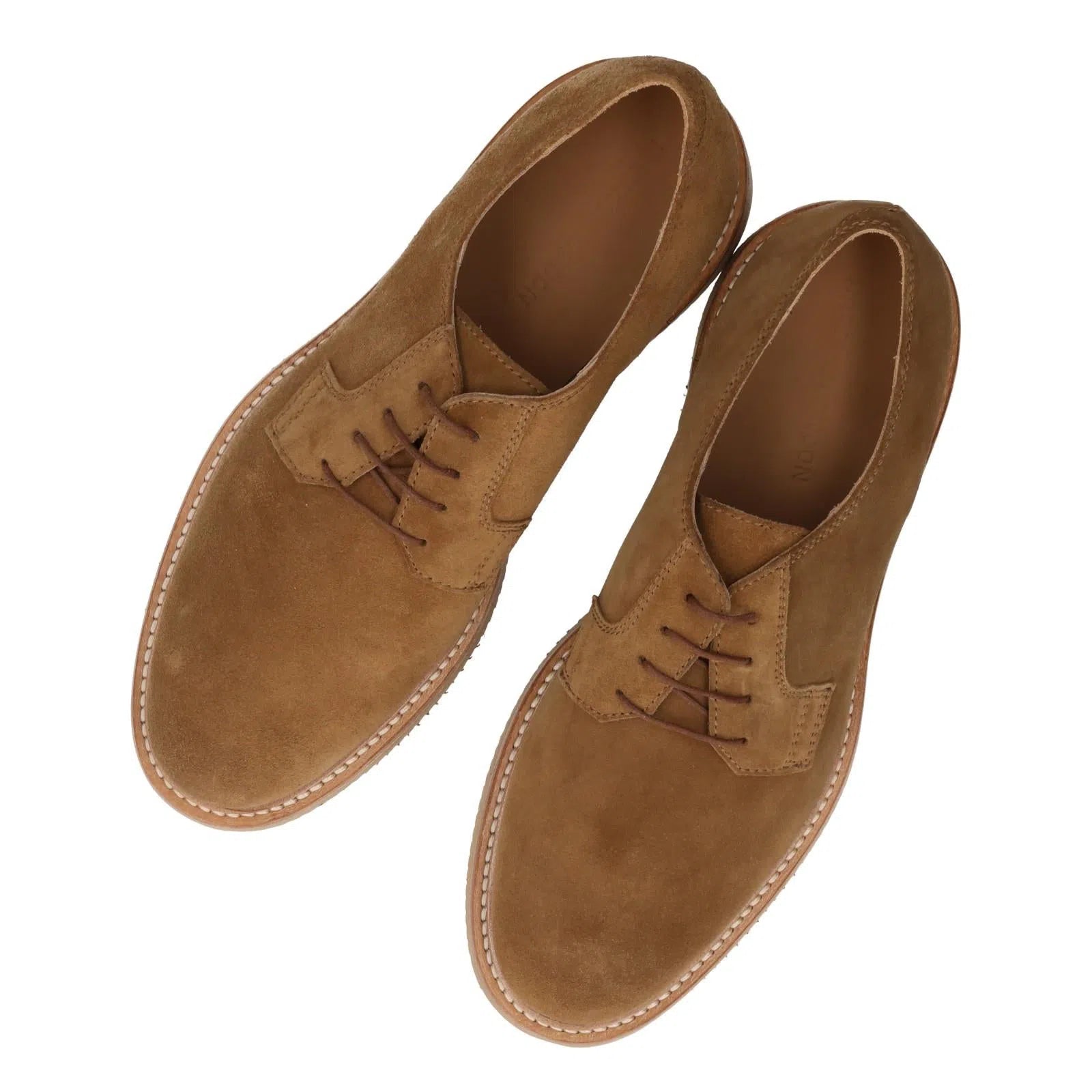 Harrys Of London Evans 2.0 Suede Derby Shoe Light Brown/Caramel-MALFORD OF LONDON SAVILE ROW MENSWEAR OUTLET