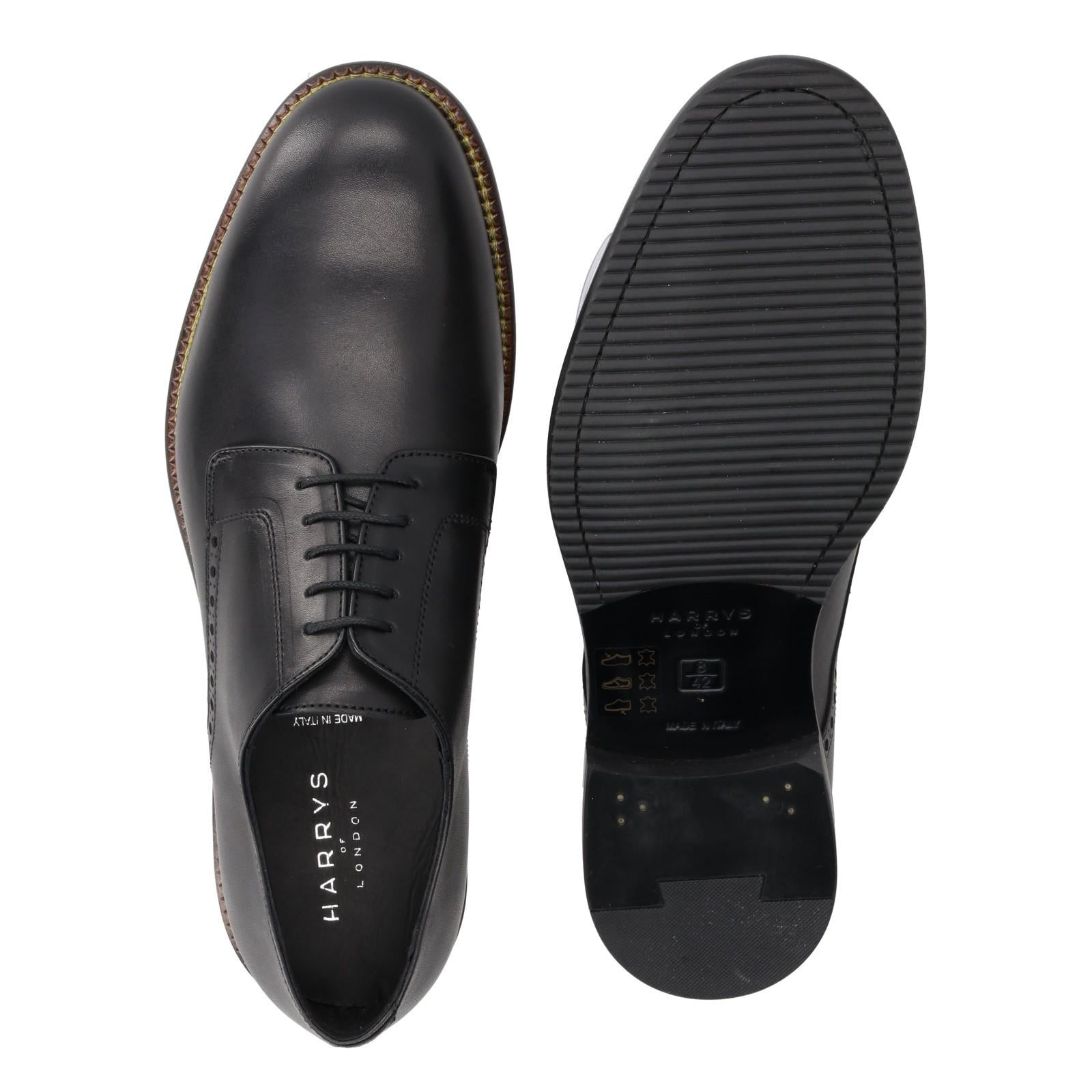 Harrys Of London Fx Artisan Calf Shoe Black-MALFORD OF LONDON SAVILE ROW MENSWEAR OUTLET