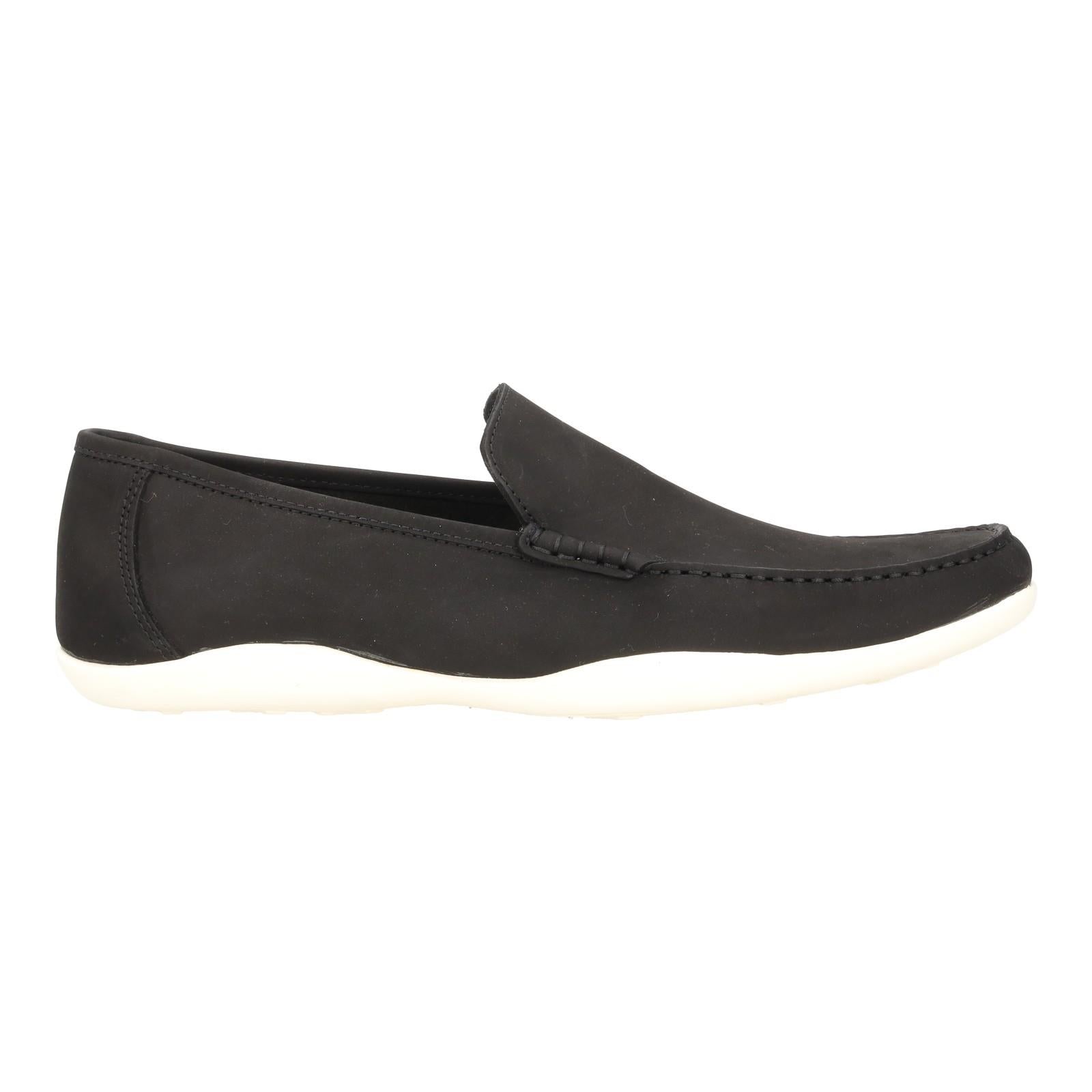 Harrys Of London Glider Nubuk Loafer Shoe Black-MALFORD OF LONDON SAVILE ROW MENSWEAR OUTLET