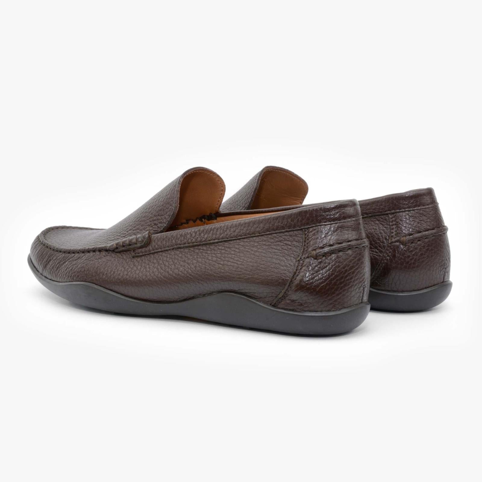 Harrys Of London Greenwich F Brushed Deerskin Loafer Walnut-MALFORD OF LONDON SAVILE ROW MENSWEAR OUTLET