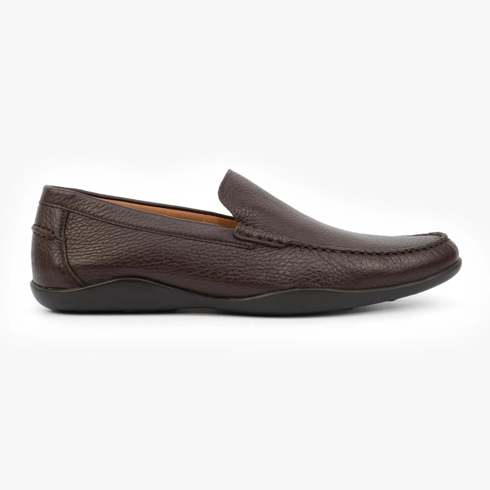 Harrys Of London Greenwich F Brushed Deerskin Loafer Walnut-MALFORD OF LONDON SAVILE ROW MENSWEAR OUTLET