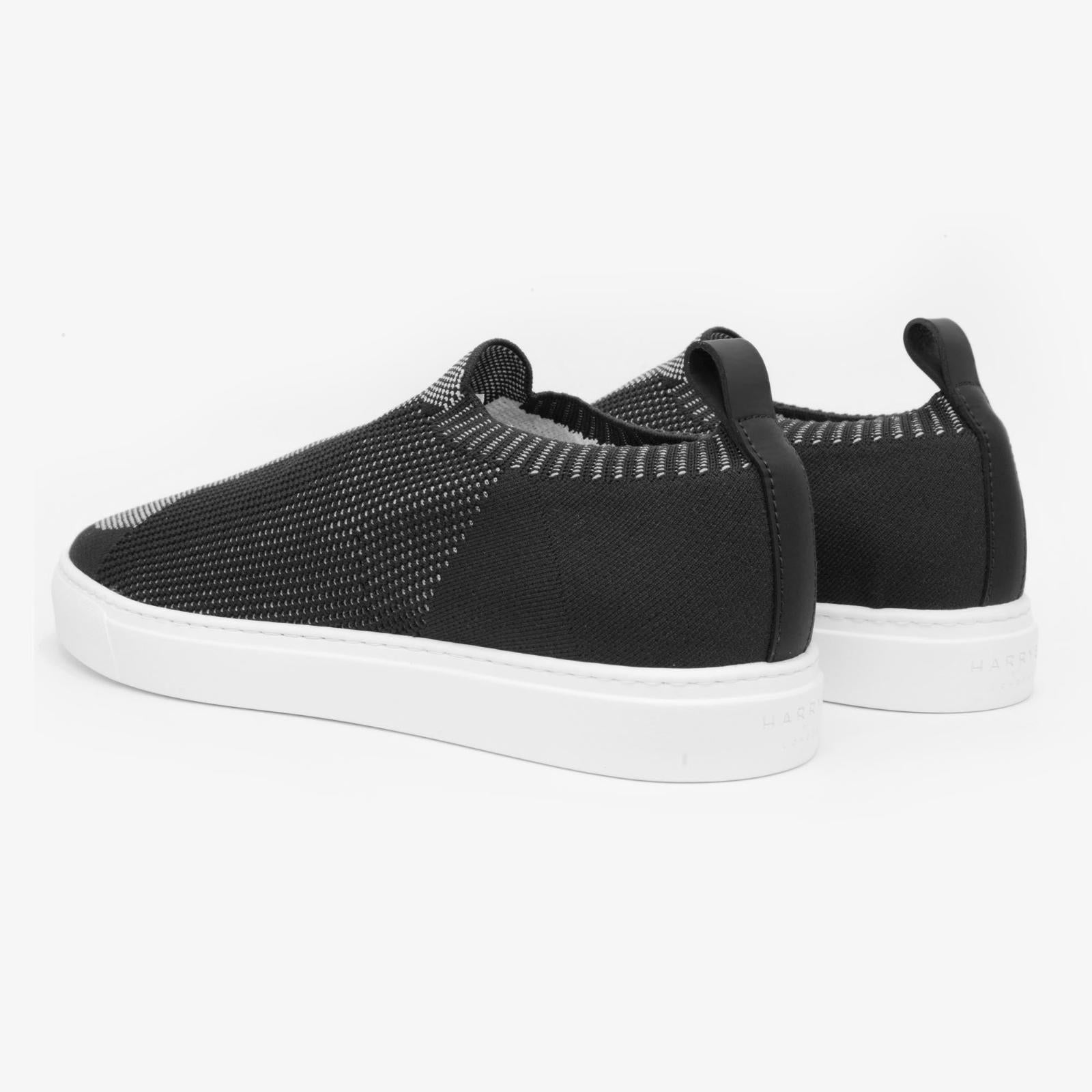 Harrys Of London Jaunty Knit Trainer Black-White