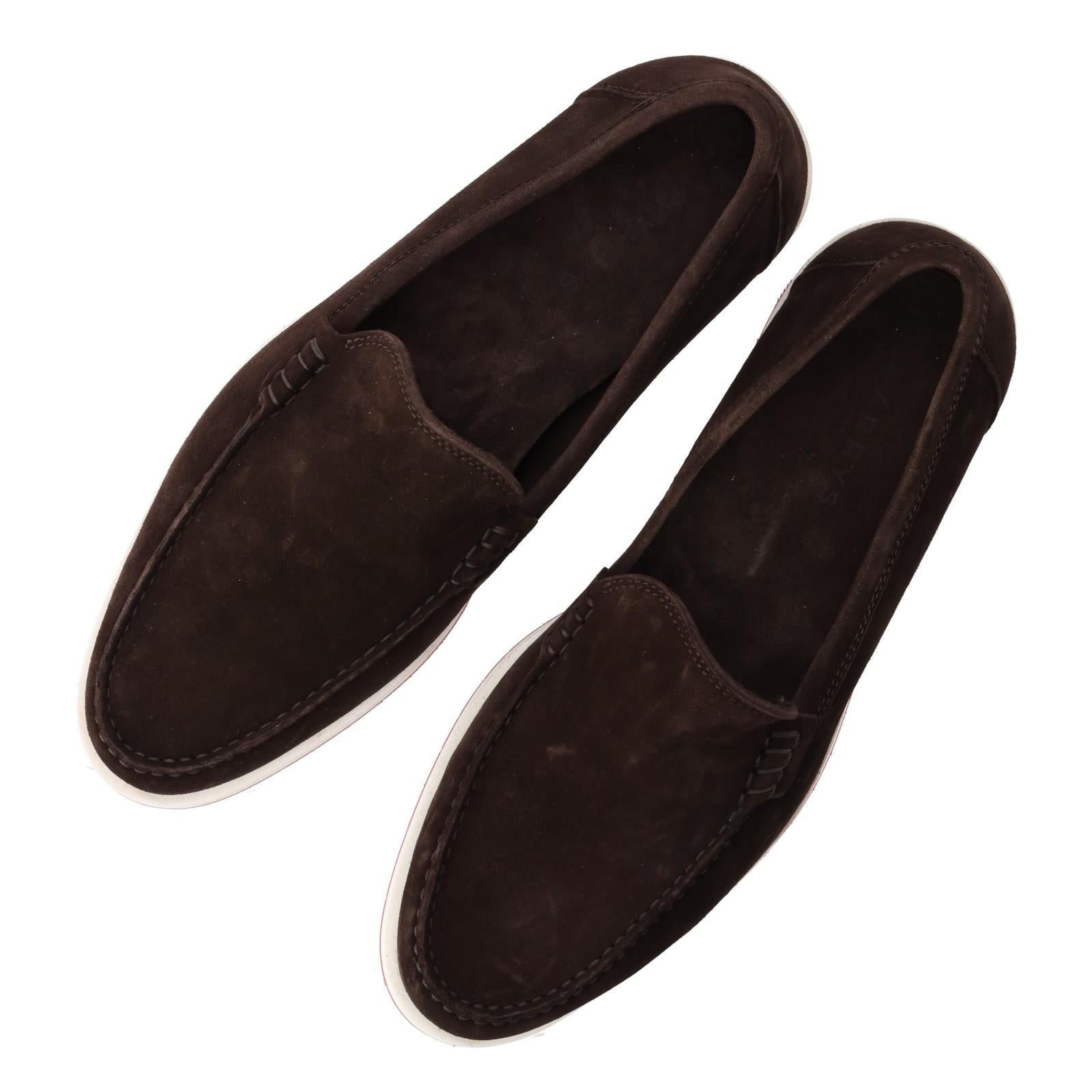 Harrys Of London Kitts Kudu Suede Loafer Espresso-MALFORD OF LONDON SAVILE ROW MENSWEAR OUTLET