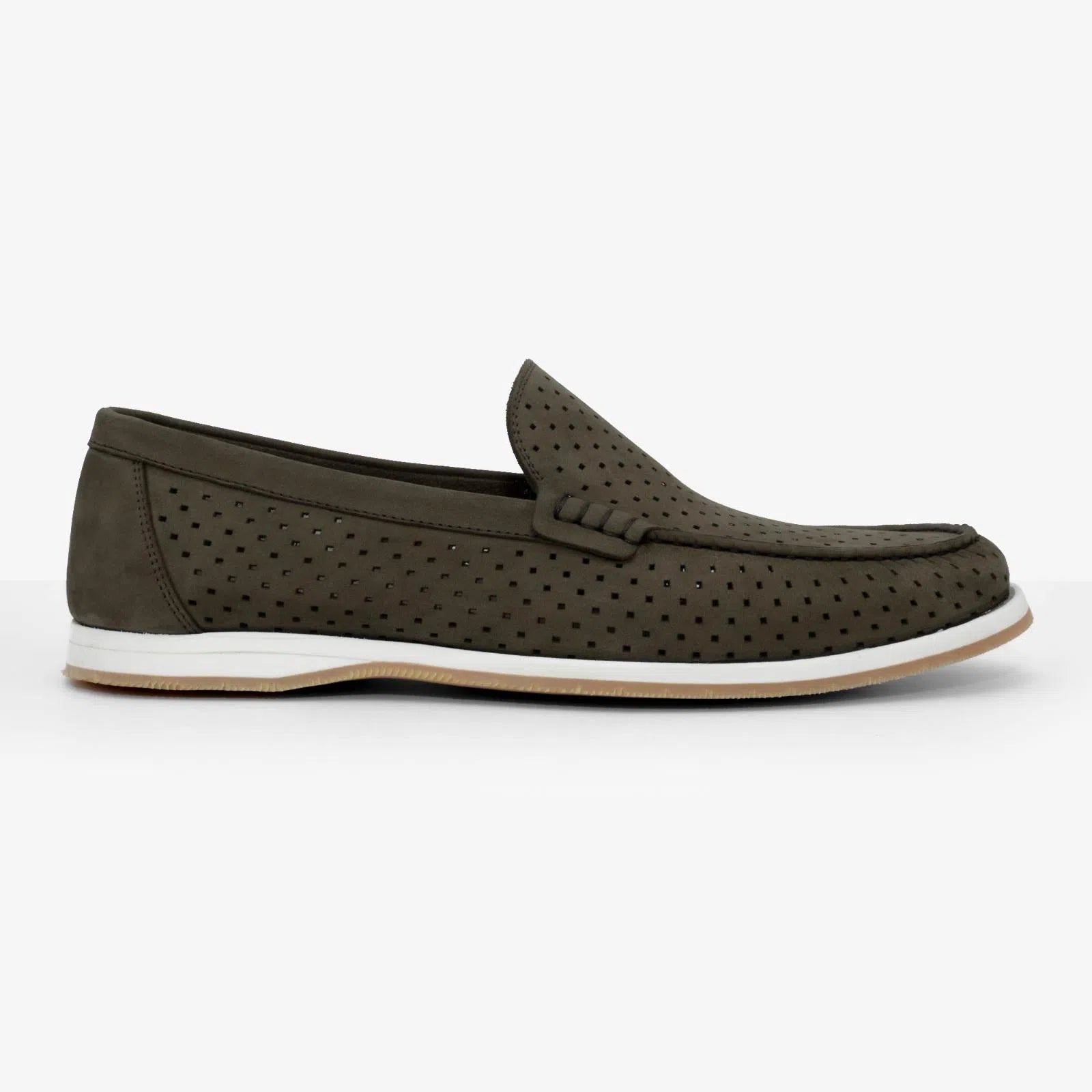 Harrys Of London Kitts Perforated Nubuck Shoe-MALFORD OF LONDON SAVILE ROW MENSWEAR OUTLET