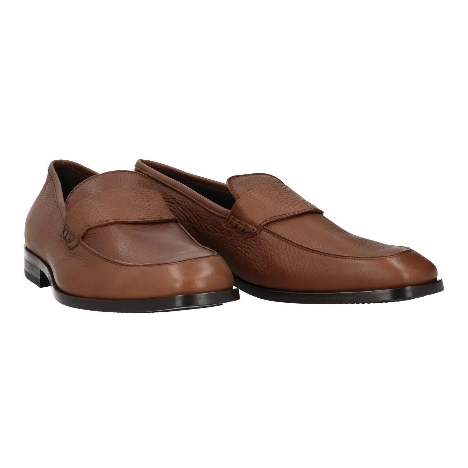 Harrys Of London Leon G Brushed Deerskin Loafer Walnut-MALFORD OF LONDON SAVILE ROW MENSWEAR OUTLET