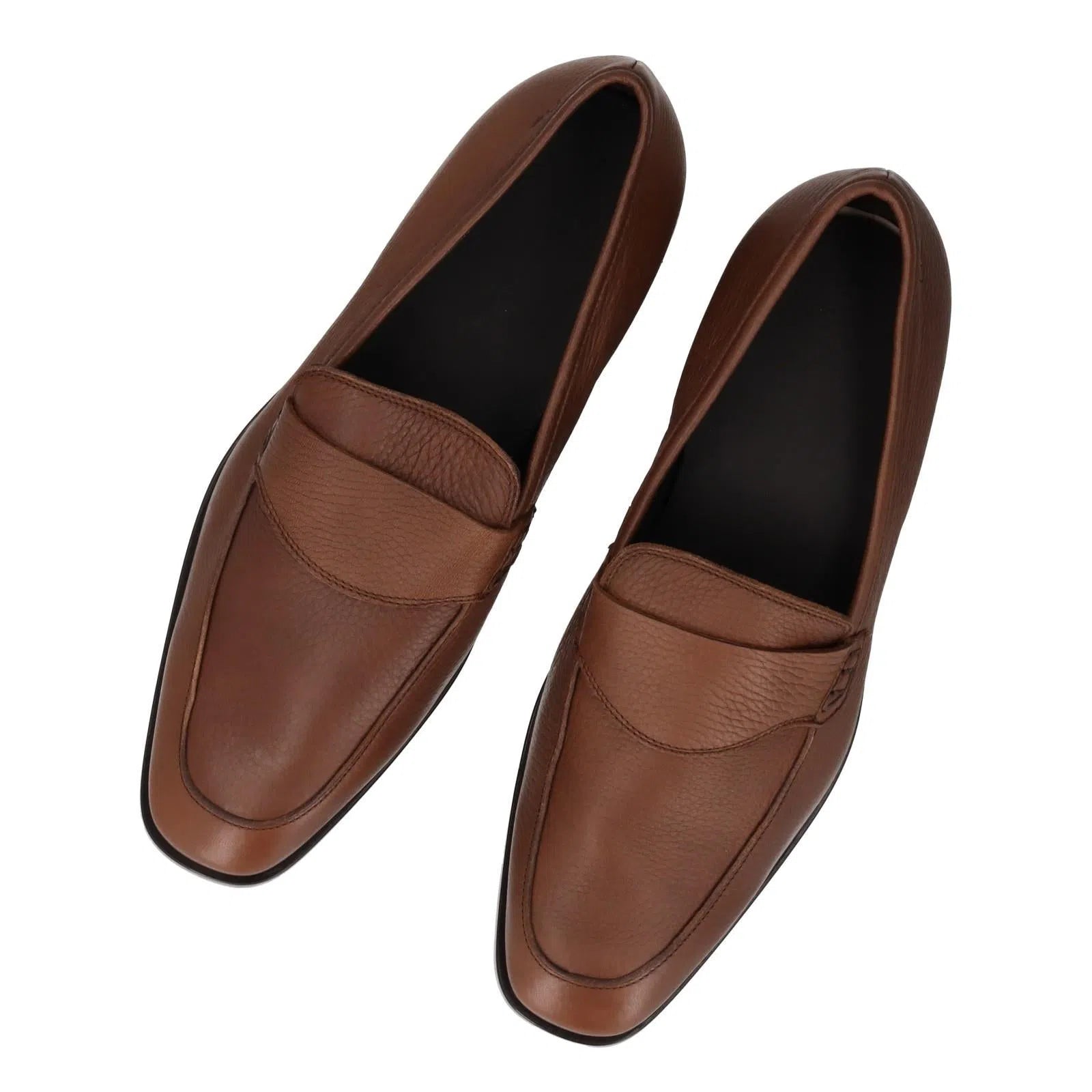 Harrys Of London Leon G Brushed Deerskin Loafer Walnut-MALFORD OF LONDON SAVILE ROW MENSWEAR OUTLET