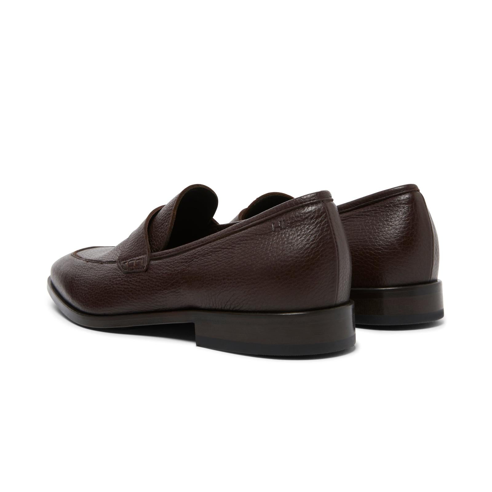 Harrys Of London Leon G Deerskin Loafer Dark Brown-MALFORD OF LONDON SAVILE ROW MENSWEAR OUTLET