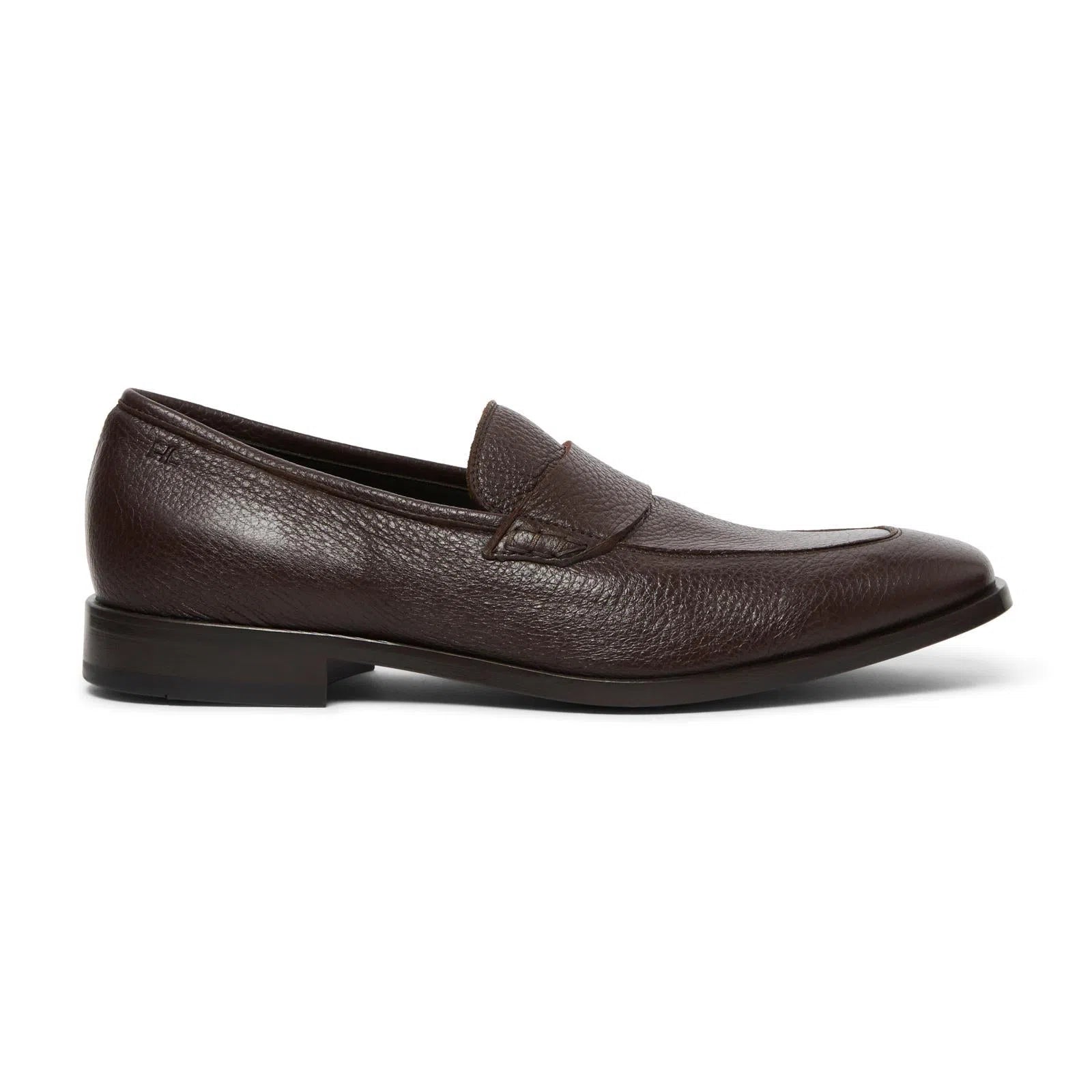 Harrys Of London Leon G Deerskin Loafer Dark Brown-MALFORD OF LONDON SAVILE ROW MENSWEAR OUTLET