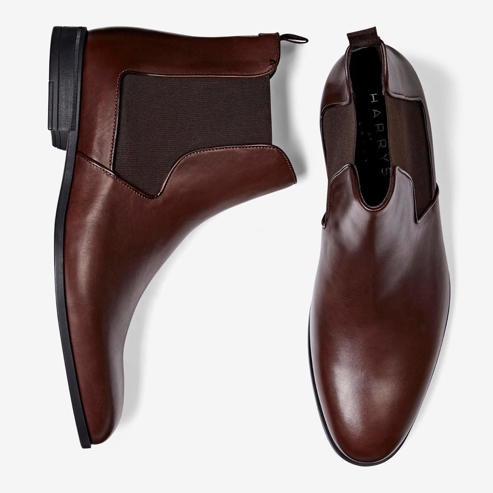 Harrys Of London Mark F Satin Calf Shoe Dark Brown-MALFORD OF LONDON SAVILE ROW MENSWEAR OUTLET