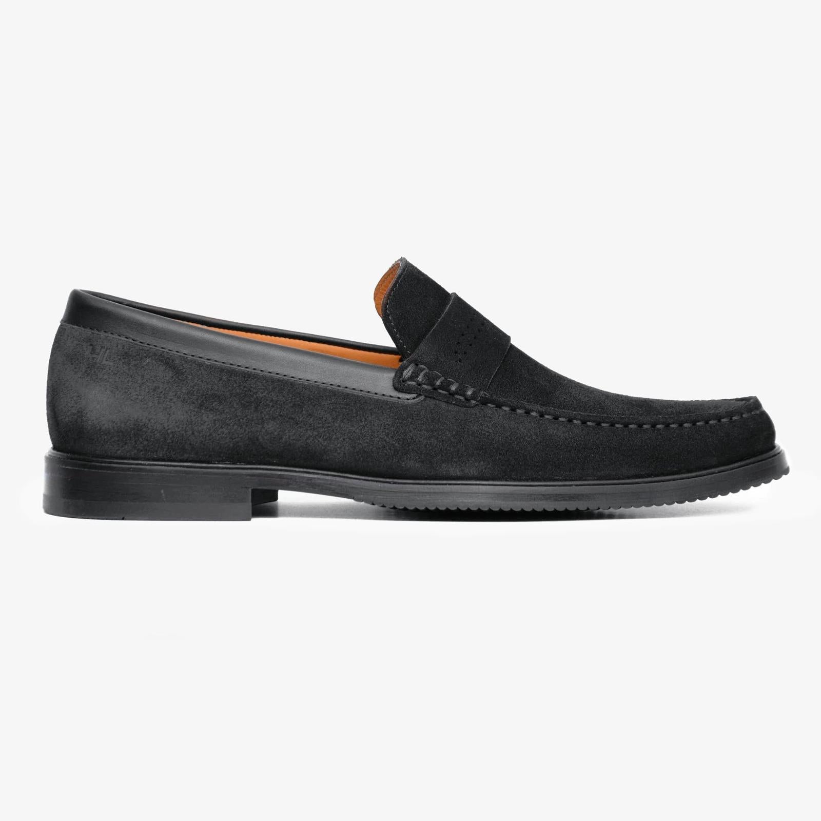 Harrys Of London Matt G Suede Shoe Charcoal-MALFORD OF LONDON SAVILE ROW MENSWEAR OUTLET