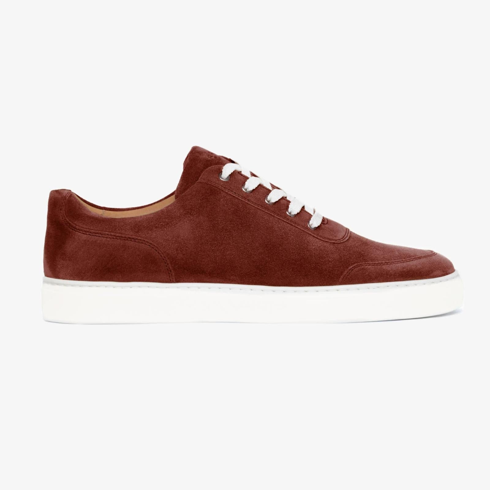 Harrys Of London Nimble Suede Burgundy Sole  Alabaster