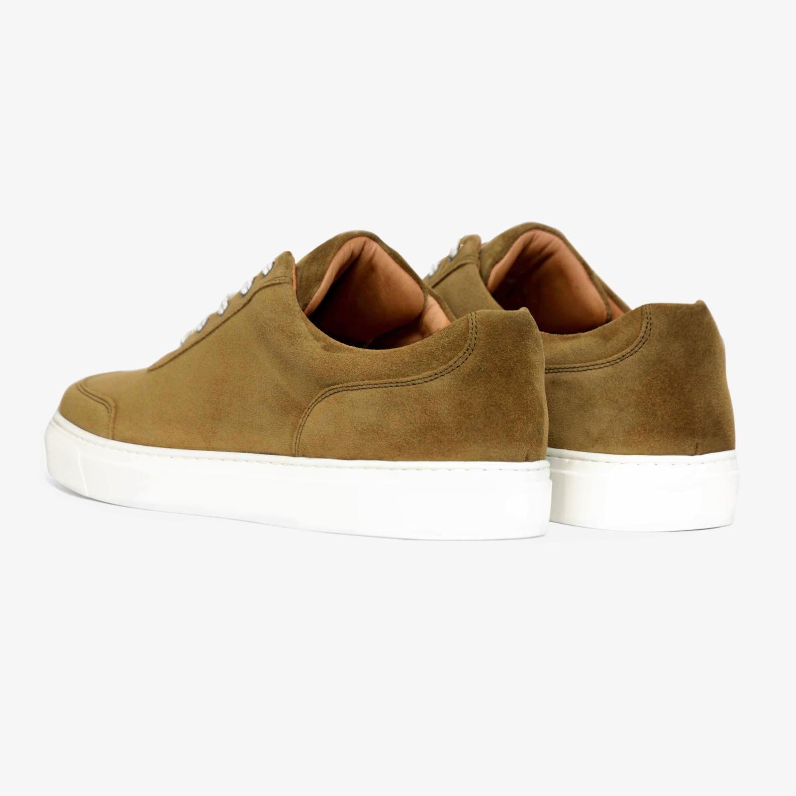 Harrys Of London Nimble Suede Khaki Shoe Brown