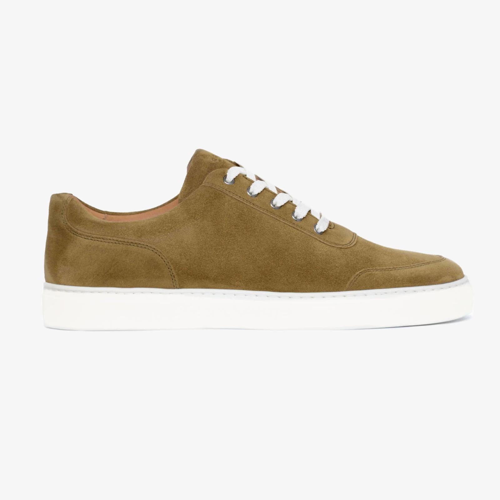 Harrys Of London Nimble Suede Khaki Shoe Brown