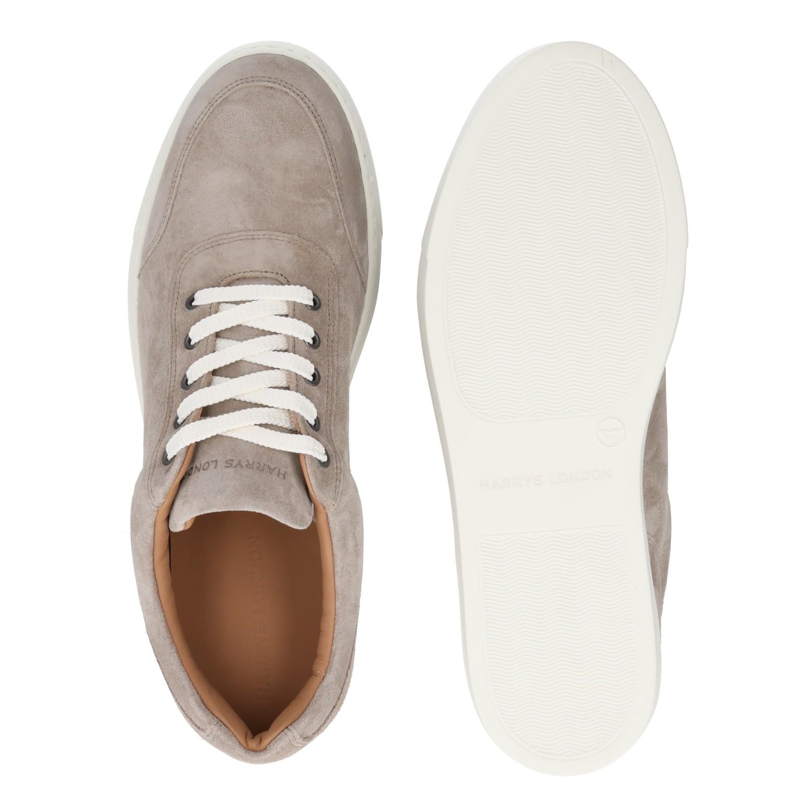 Harrys Of London Nimble Suede Trainer Biscuit Brown-MALFORD OF LONDON SAVILE ROW MENSWEAR OUTLET