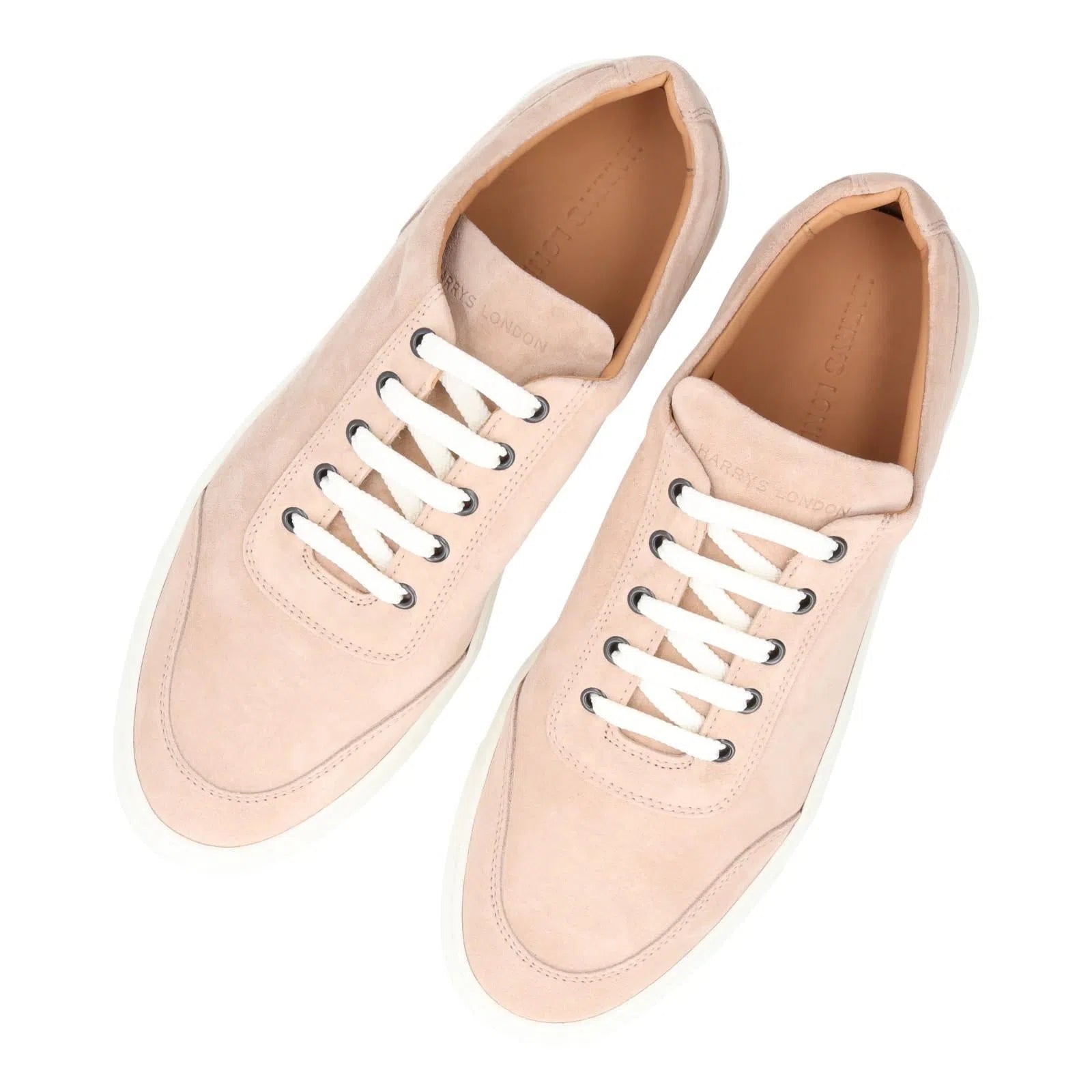 Harrys Of London Nimble Suede Trainer Blush-MALFORD OF LONDON SAVILE ROW MENSWEAR OUTLET