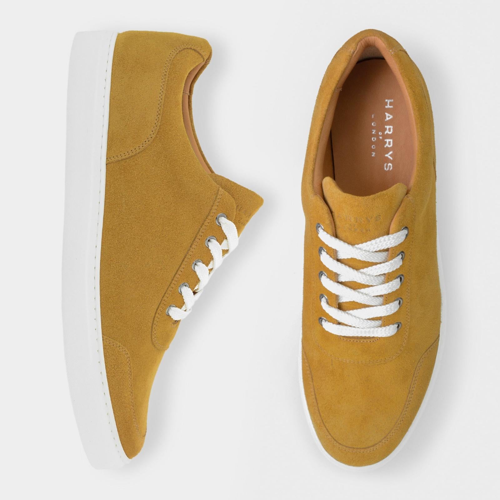 Harrys Of London Nimble Suede Trainer Corn-MALFORD OF LONDON SAVILE ROW MENSWEAR OUTLET