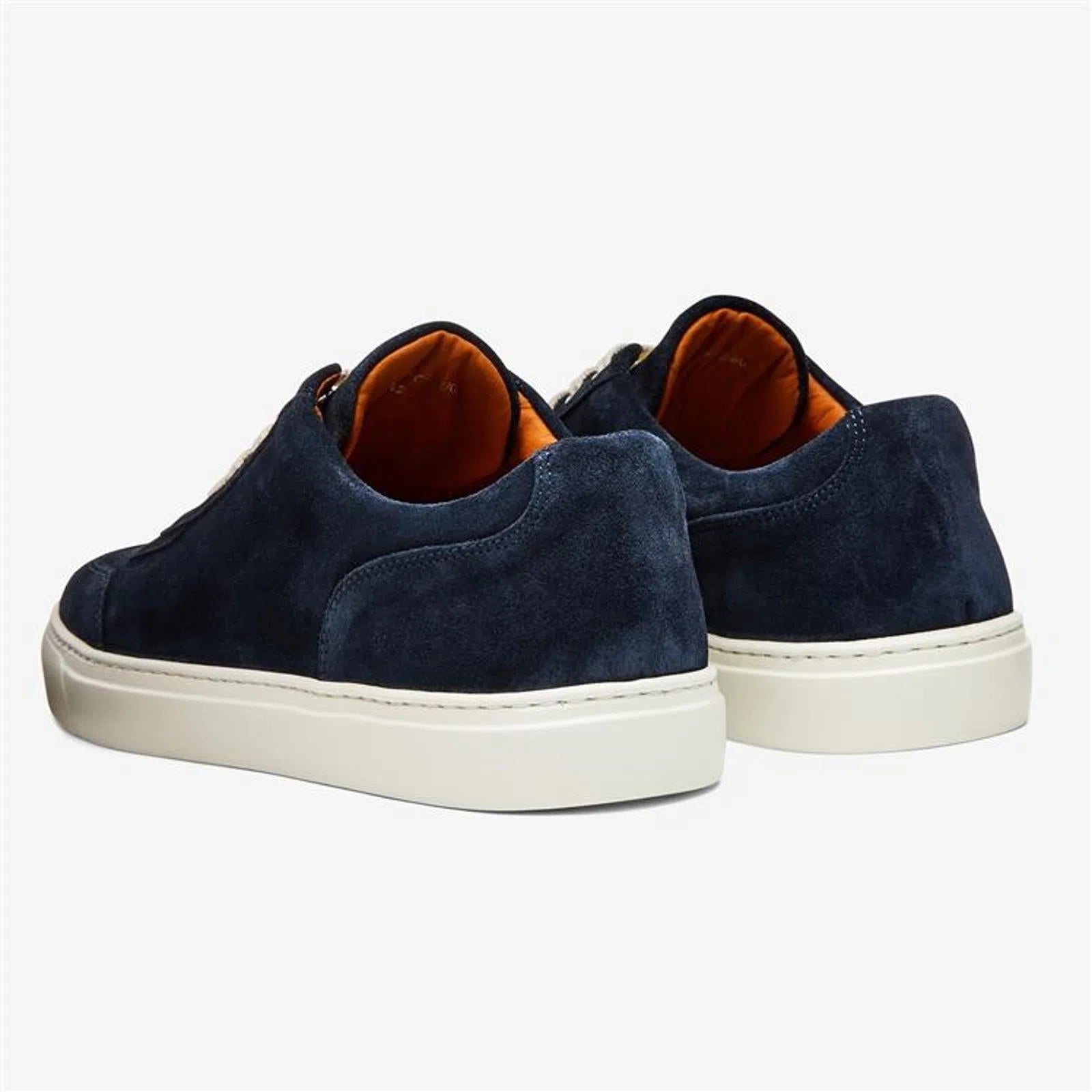 Harrys Of London Nimble Suede Trainer Dark Navy/Charcoal-MALFORD OF LONDON SAVILE ROW MENSWEAR OUTLET