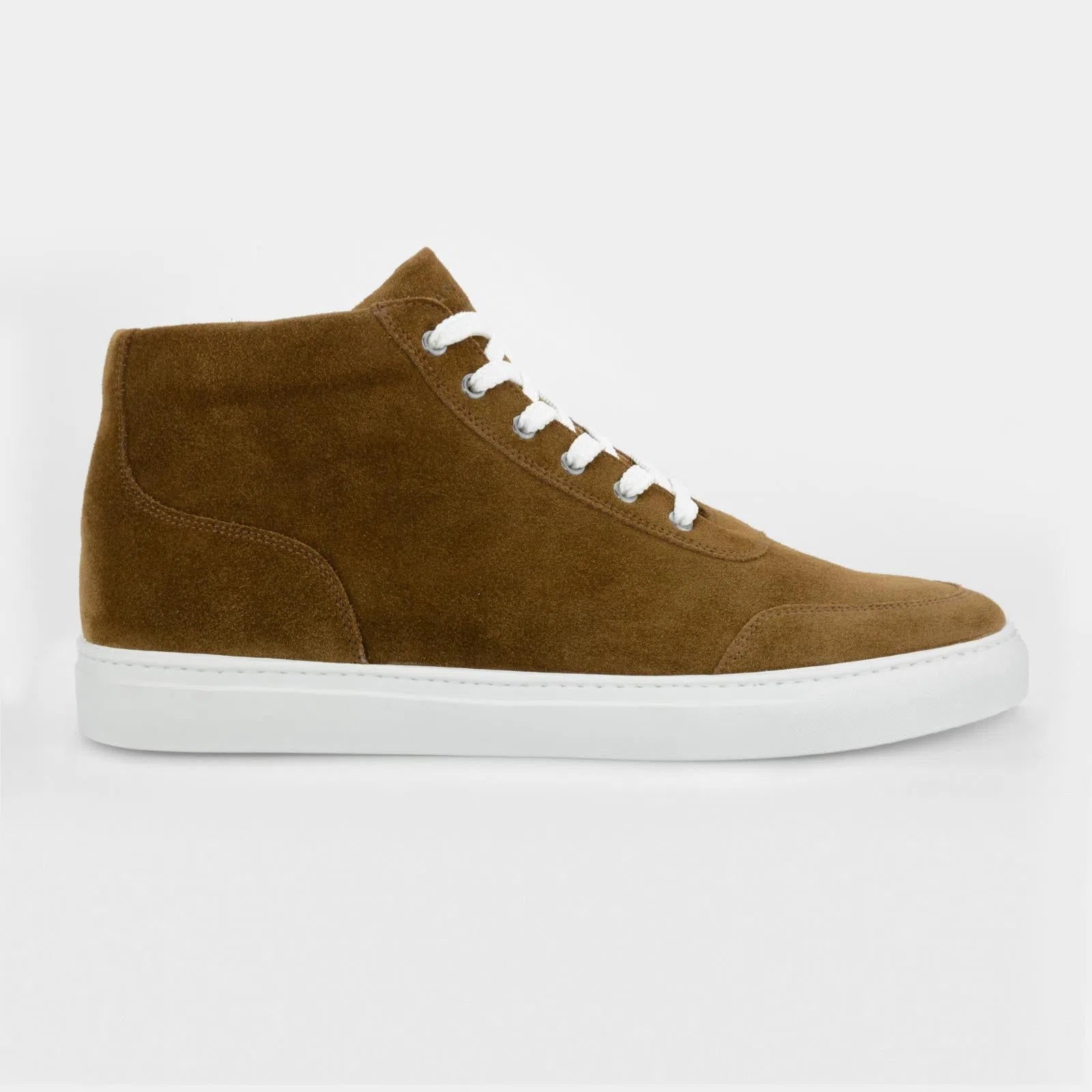 Harrys Of London Nimble high Suede Trainer Chestnut-MALFORD OF LONDON SAVILE ROW MENSWEAR OUTLET