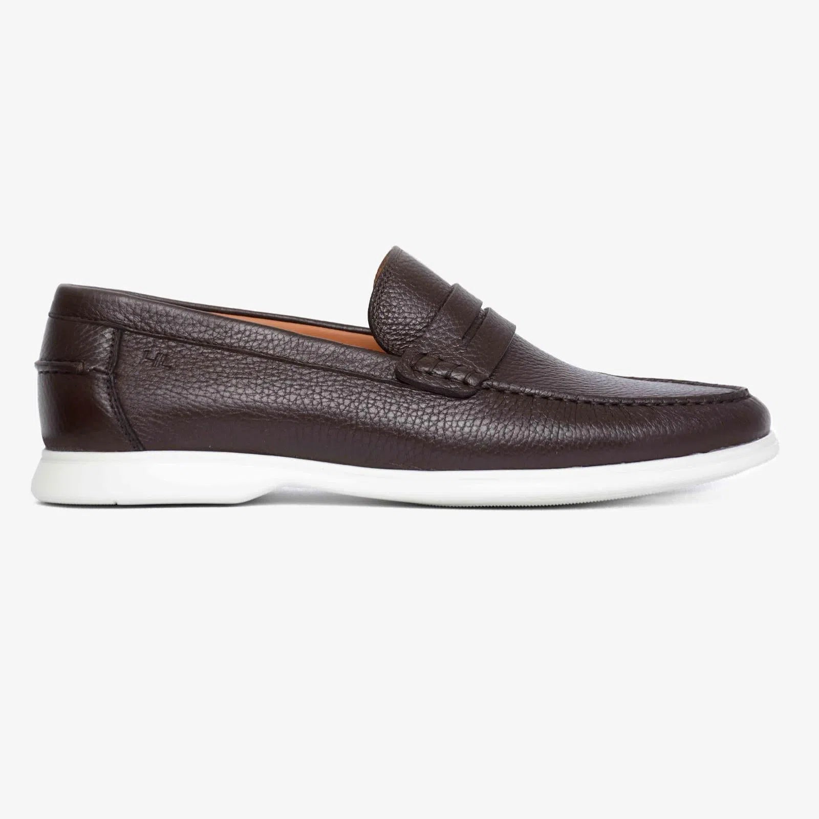 Harrys Of London Port Deerskin Shoe Dark Brown-MALFORD OF LONDON SAVILE ROW MENSWEAR OUTLET