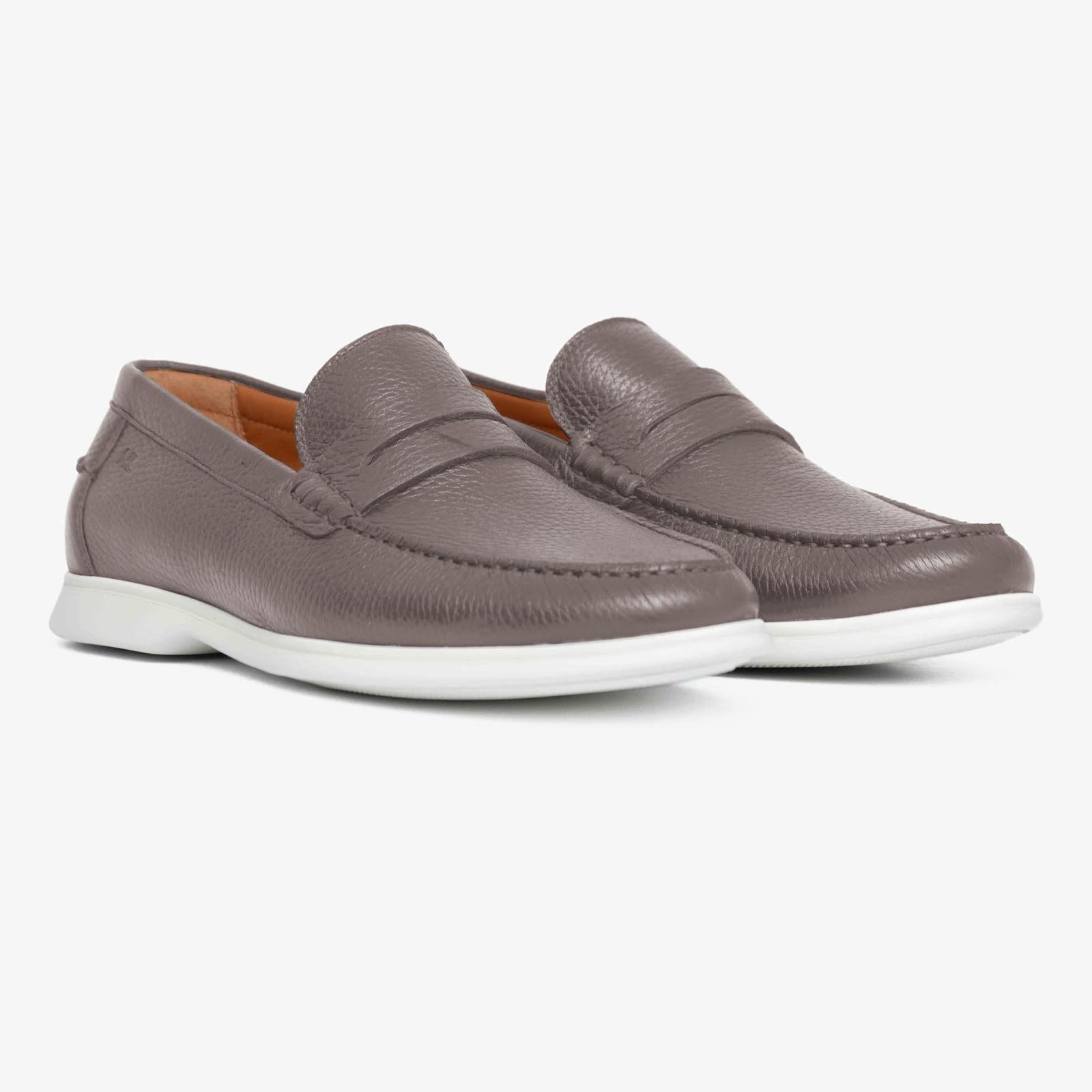 Harrys Of London Port Deerskin Shoe Greige-MALFORD OF LONDON SAVILE ROW MENSWEAR OUTLET